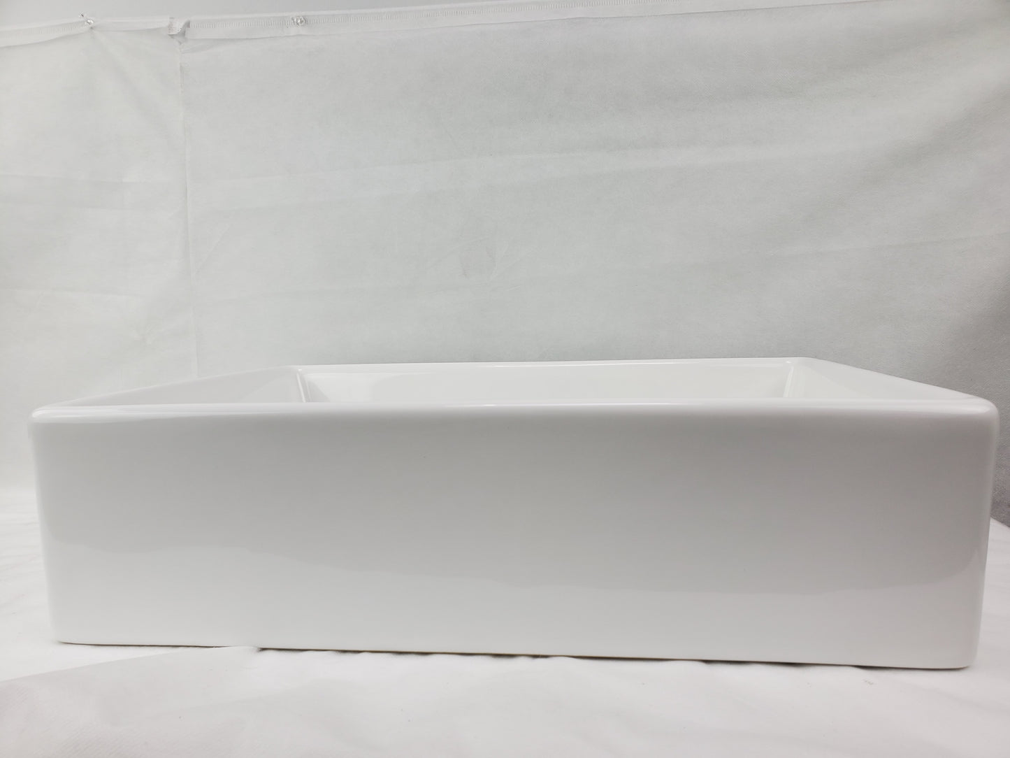 18.5-in. x 13-in. Rectangle Bathroom Vessel Sink White Enamel Glaze