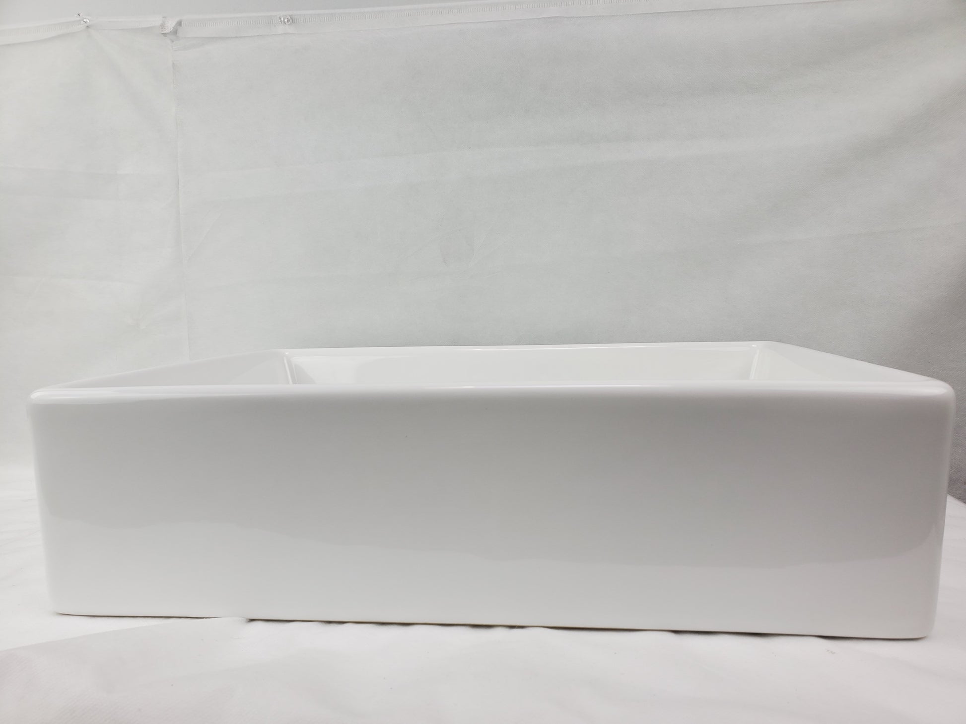 18.5-in. x 13-in. Rectangle Bathroom Vessel Sink White Enamel Glaze