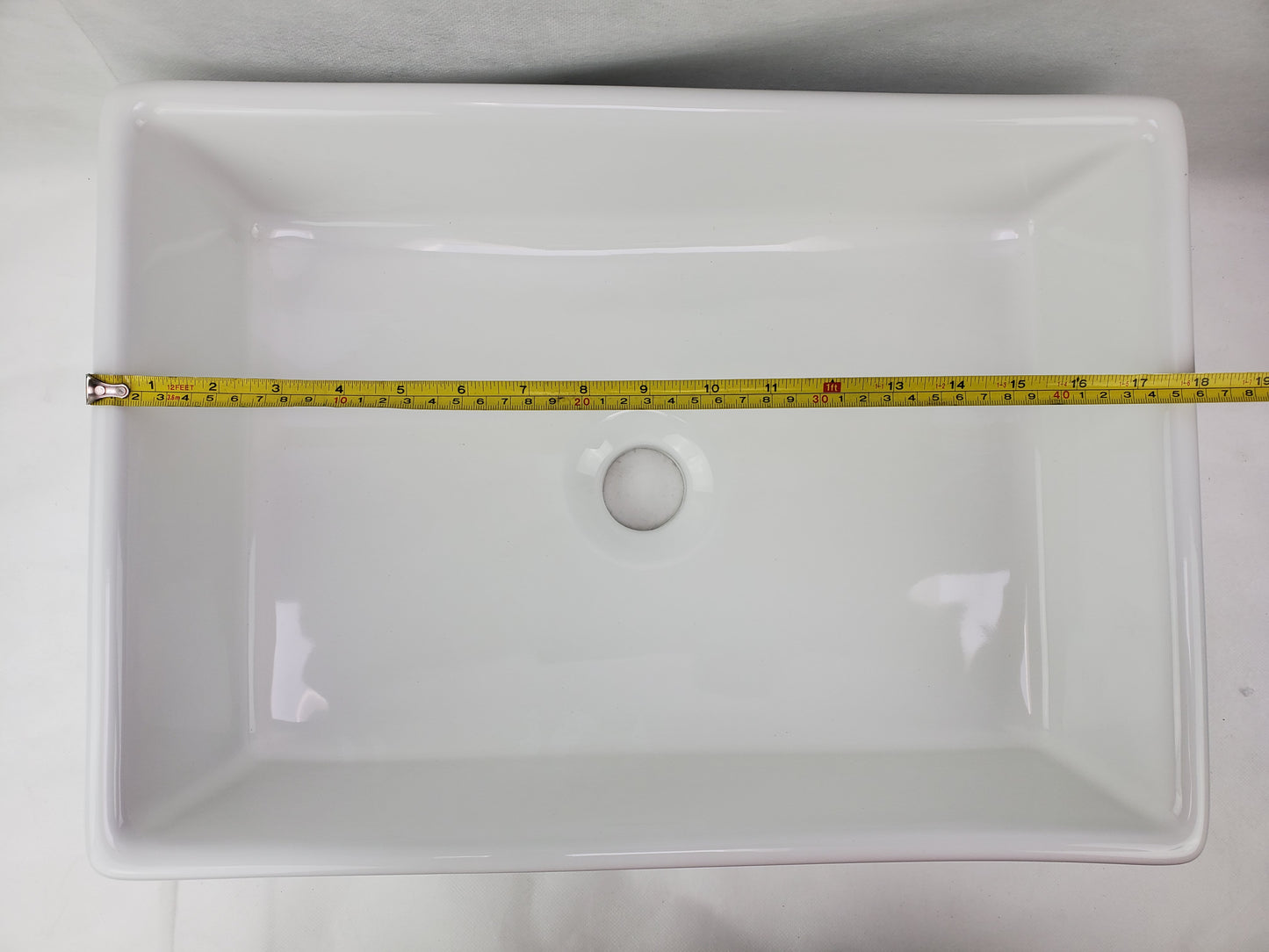 18.5-in. x 13-in. Rectangle Bathroom Vessel Sink White Enamel Glaze