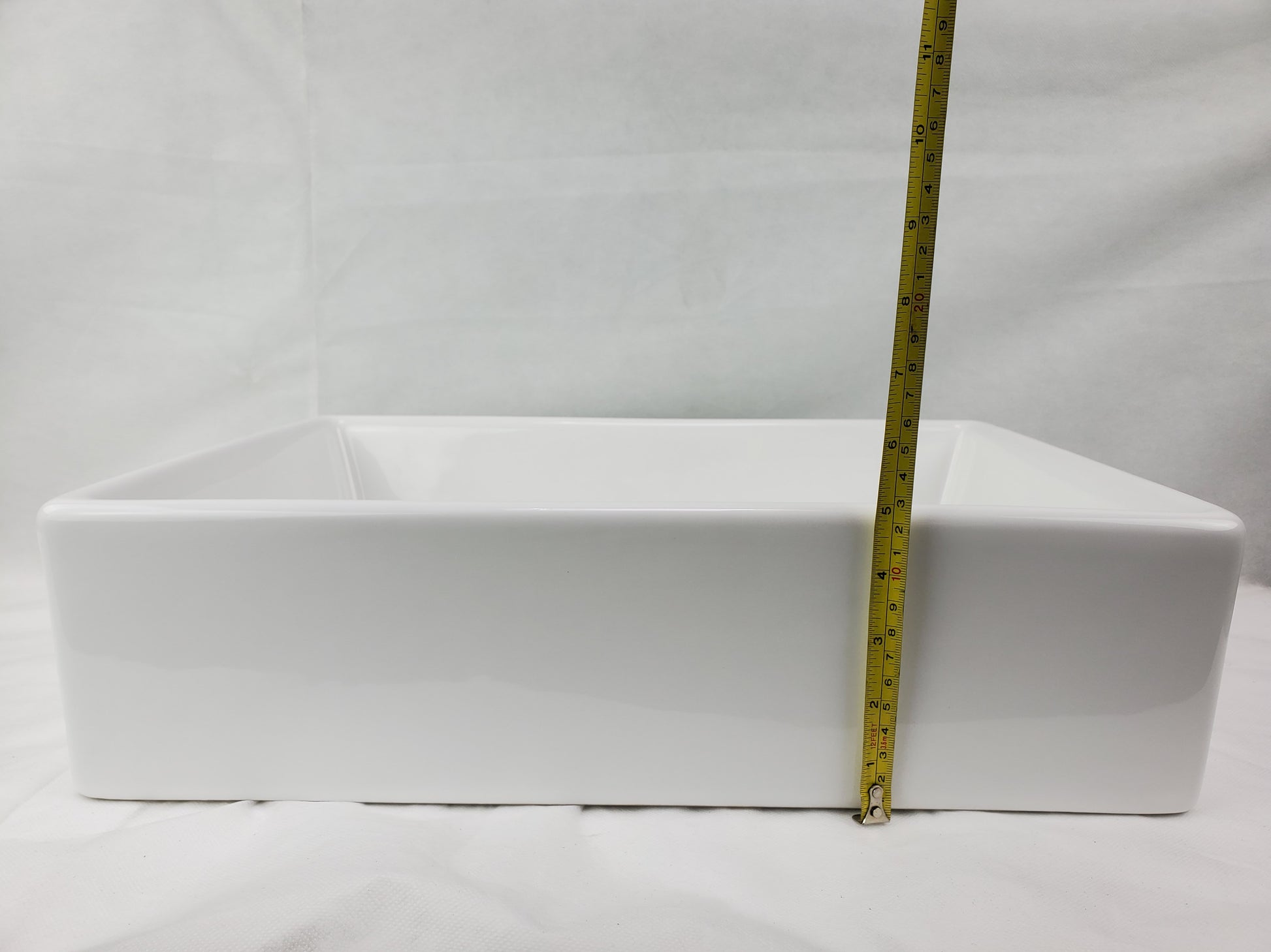 18.5-in. x 13-in. Rectangle Bathroom Vessel Sink White Enamel Glaze
