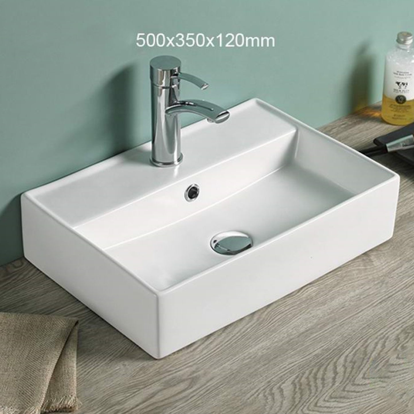 19.7-in. x 13.8-in. Rectangle Bathroom Vessel Sink White Enamel Glaze