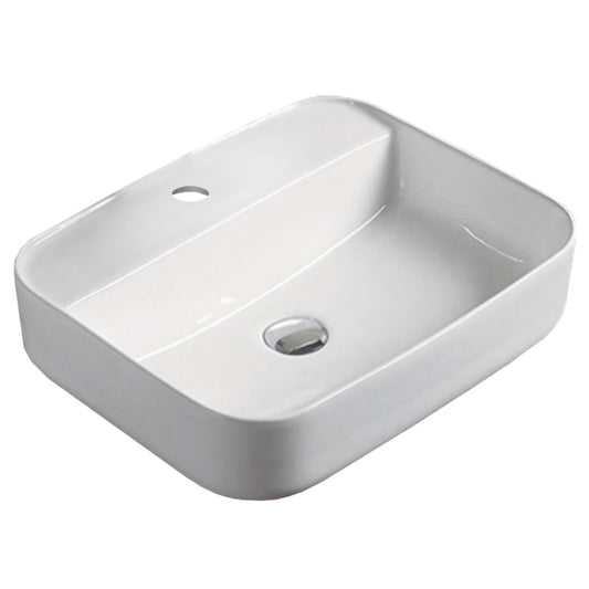 20-in. x 16-in. Rectangle Bathroom Vessel Sink White Enamel Glaze