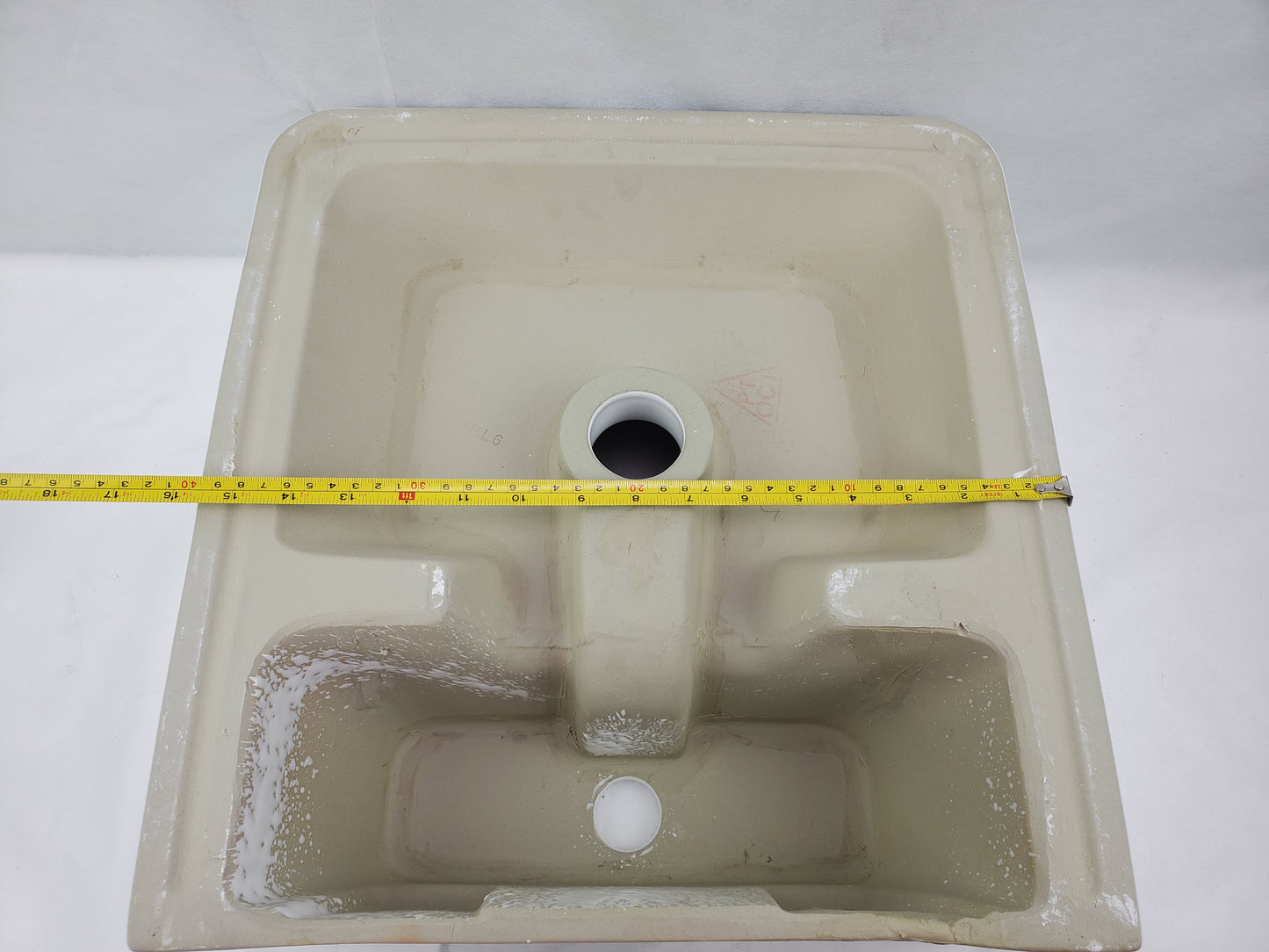 15.7-in. x 16.7-in. Rectangle Bathroom Vessel Sink White Enamel Glaze