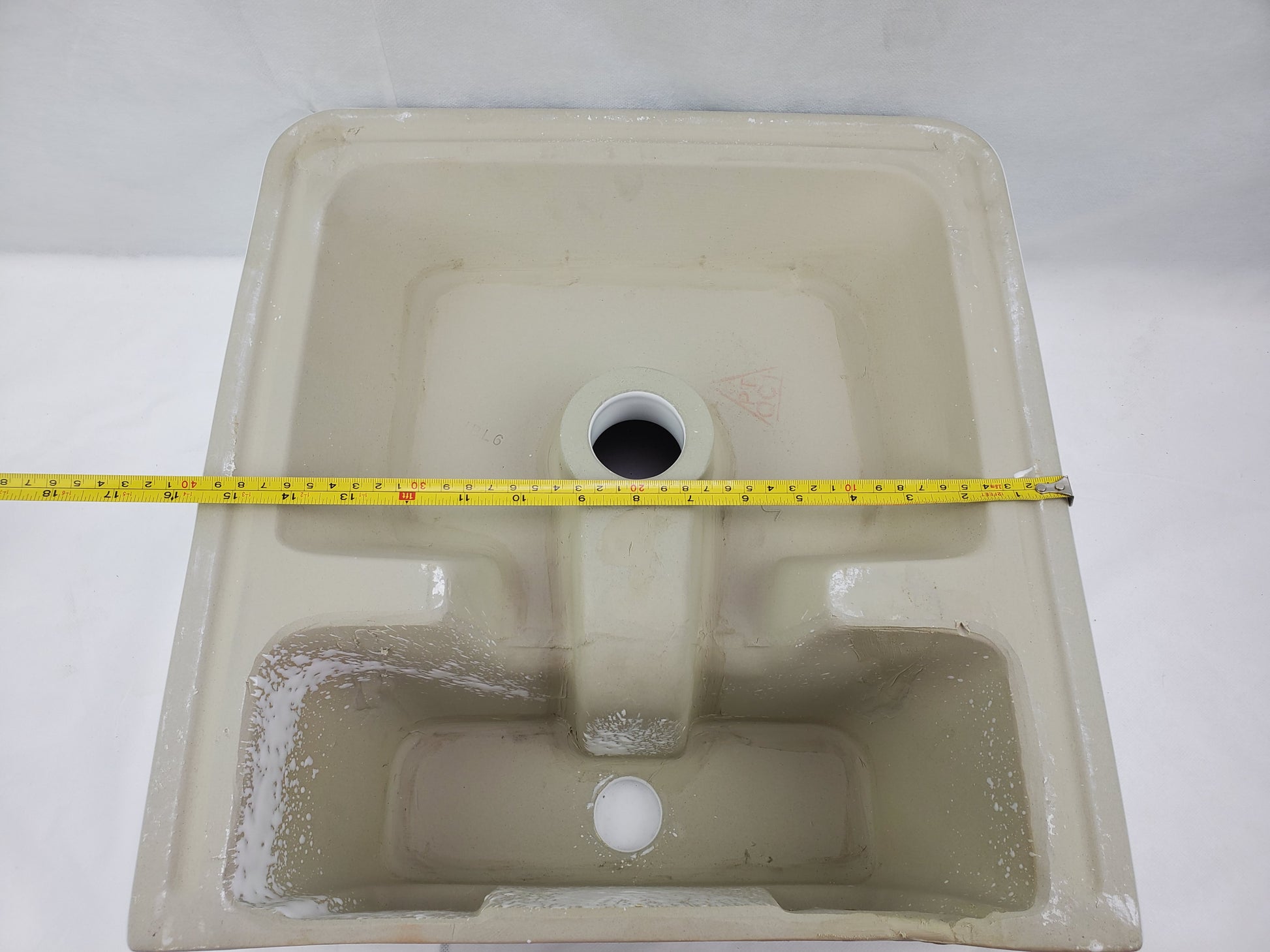 15.7-in. x 16.7-in. Rectangle Bathroom Vessel Sink White Enamel Glaze