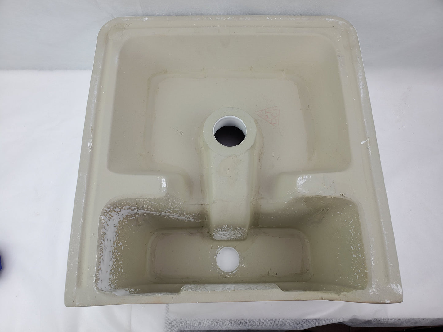 15.7-in. x 16.7-in. Rectangle Bathroom Vessel Sink White Enamel Glaze