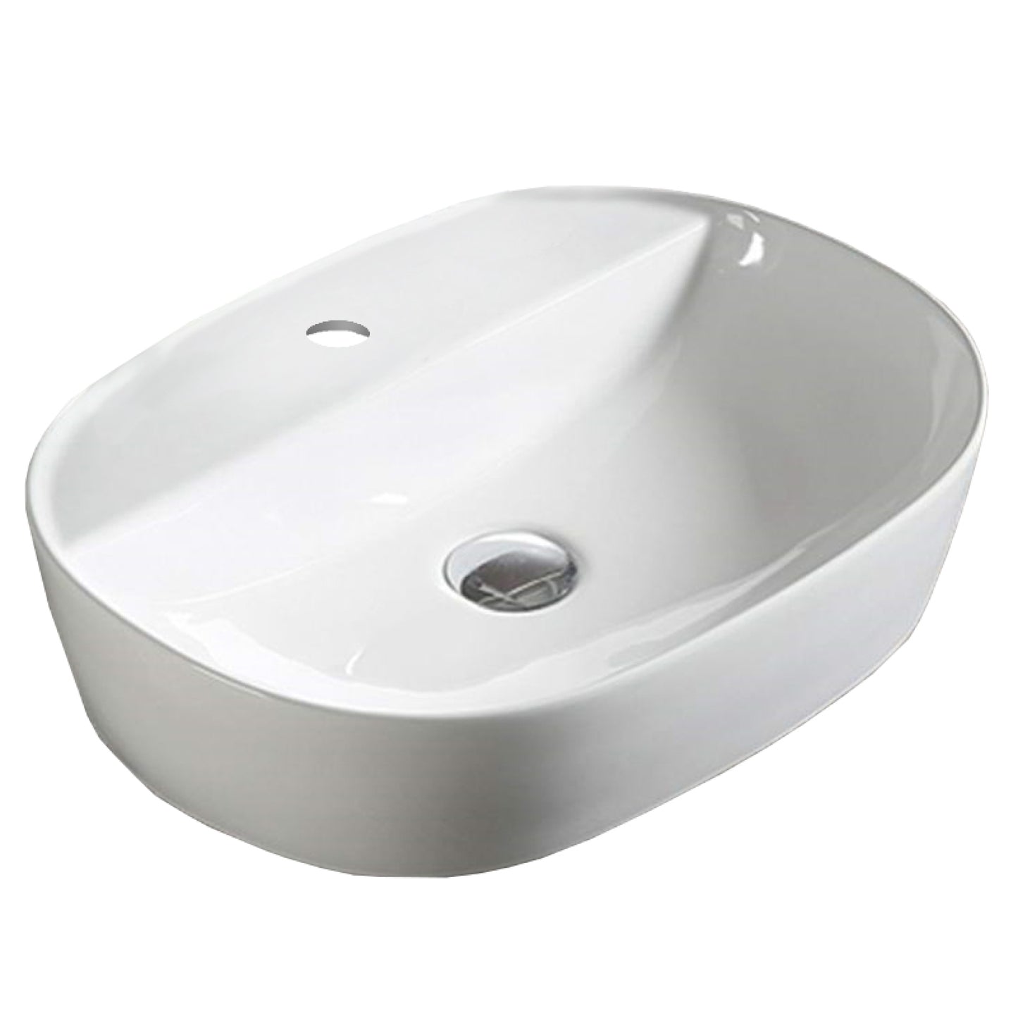 19.7-in. x 15-in. Rectangle Bathroom Vessel Sink White Enamel Glaze