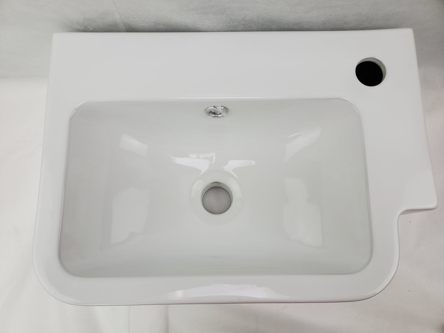 17.5-in. x 12.6-in. Rectangle Bathroom Vessel Sink White Enamel Glaze
