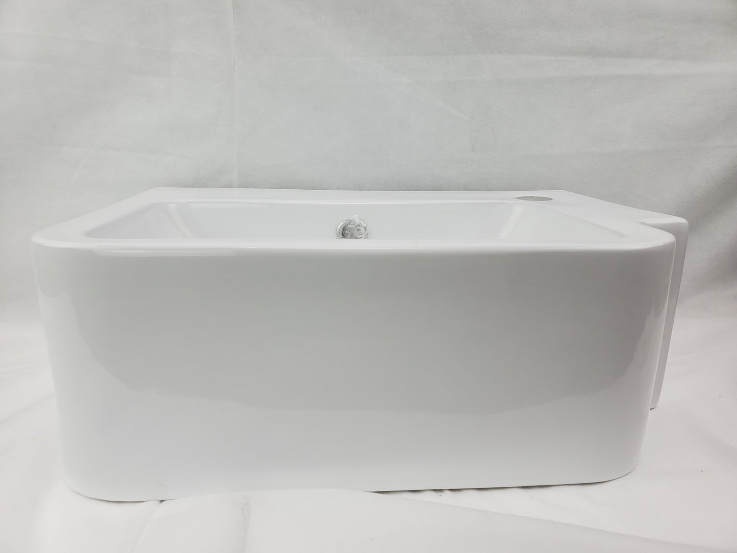 17.5-in. x 12.6-in. Rectangle Bathroom Vessel Sink White Enamel Glaze
