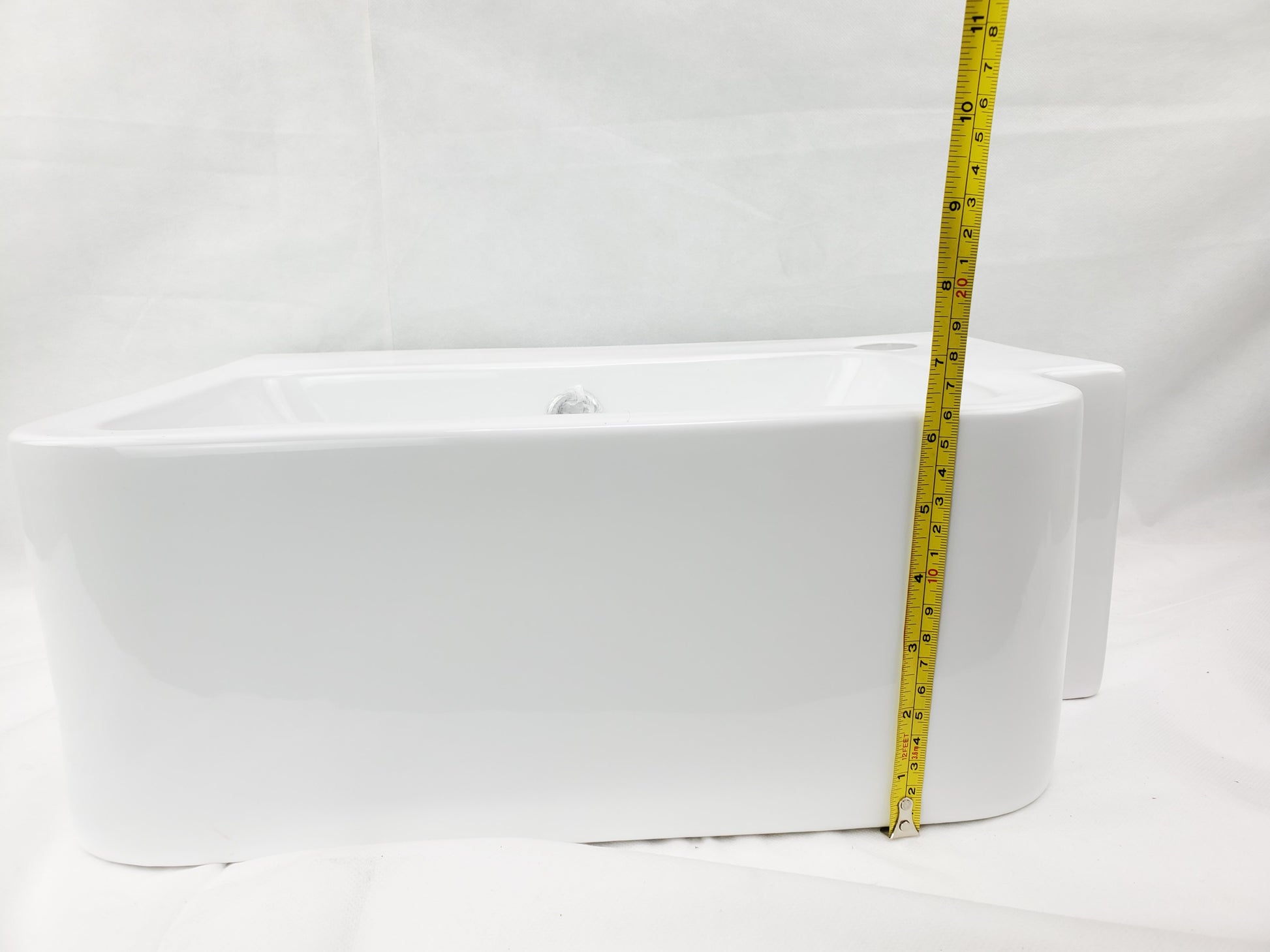 17.5-in. x 12.6-in. Rectangle Bathroom Vessel Sink White Enamel Glaze