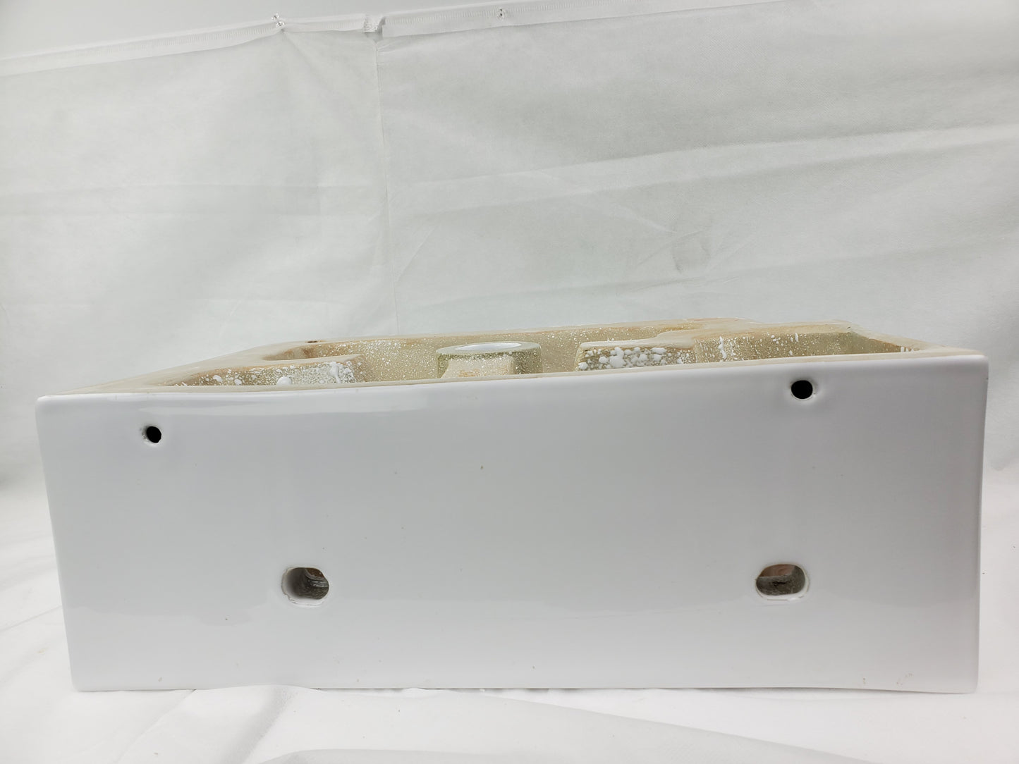 17.5-in. x 12.6-in. Rectangle Bathroom Vessel Sink White Enamel Glaze