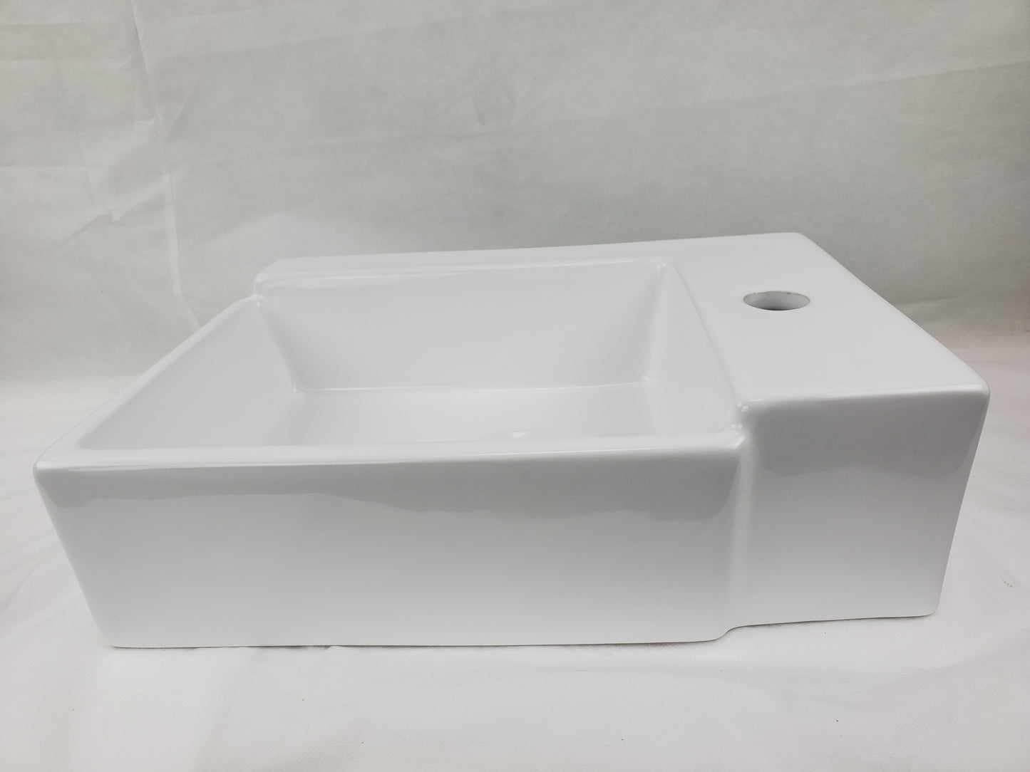 16.5-in. x 11.8-in. Rectangle Bathroom Vessel Sink White Enamel Glaze