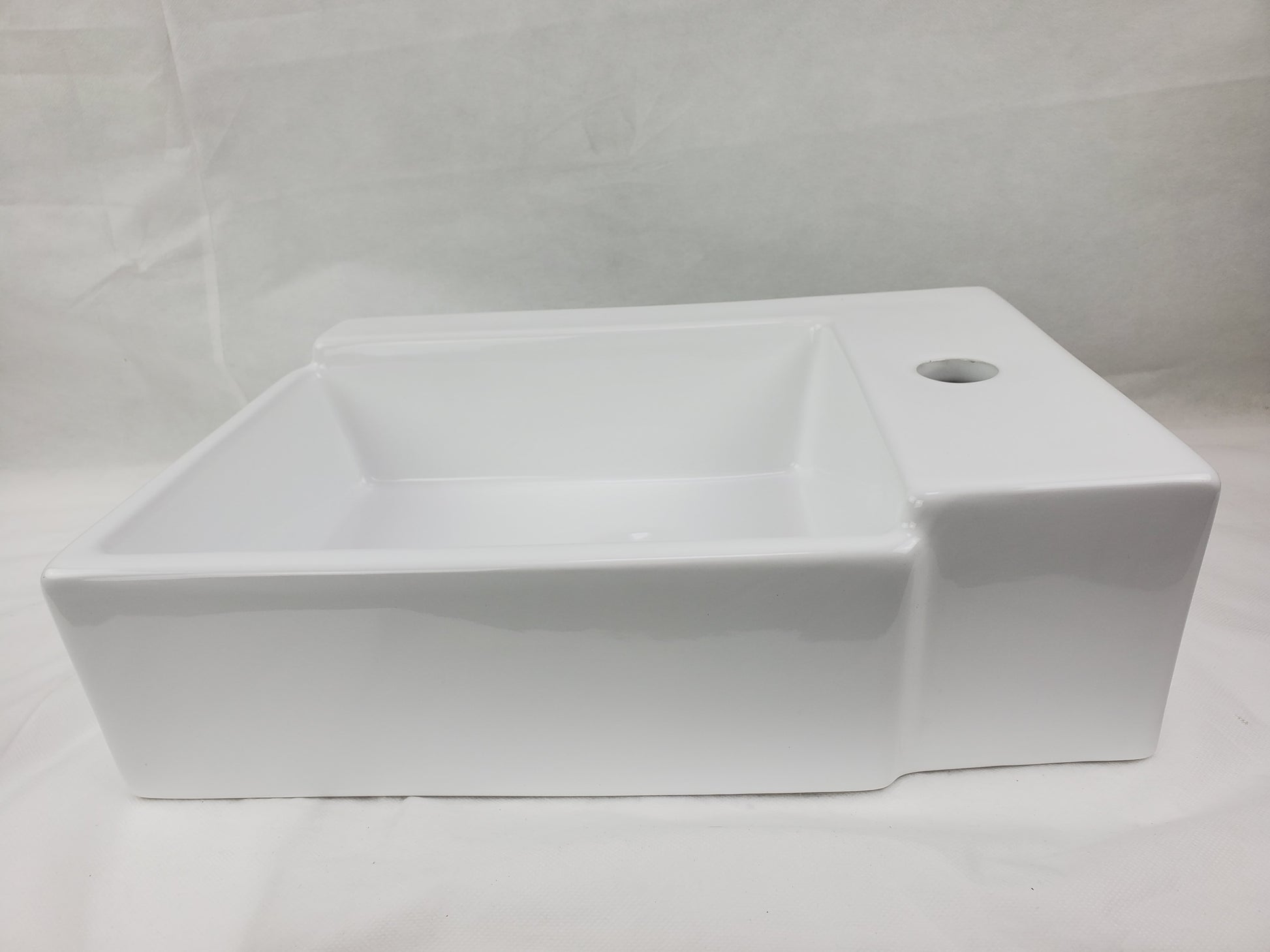 16.5-in. x 11.8-in. Rectangle Bathroom Vessel Sink White Enamel Glaze