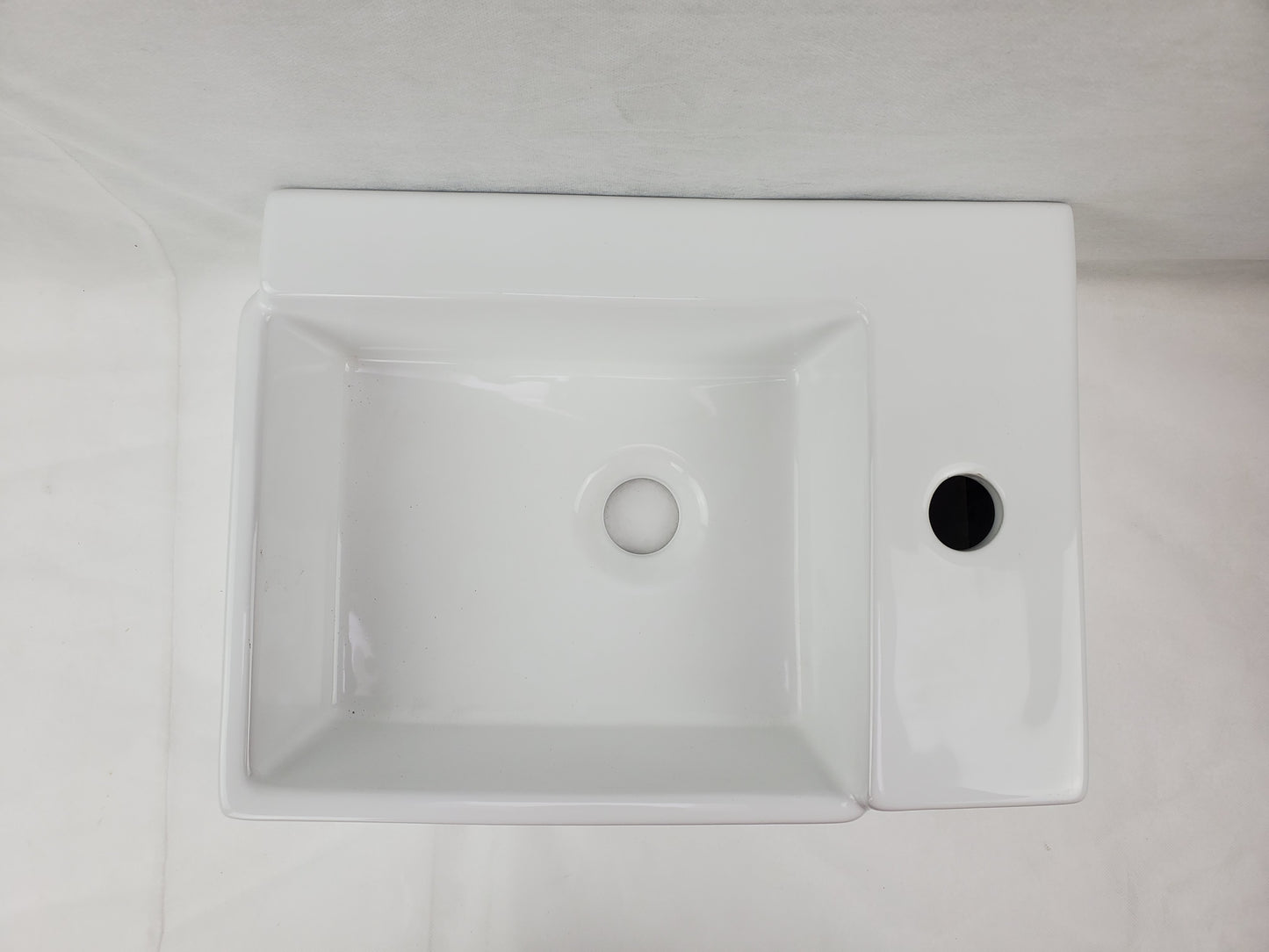 16.5-in. x 11.8-in. Rectangle Bathroom Vessel Sink White Enamel Glaze