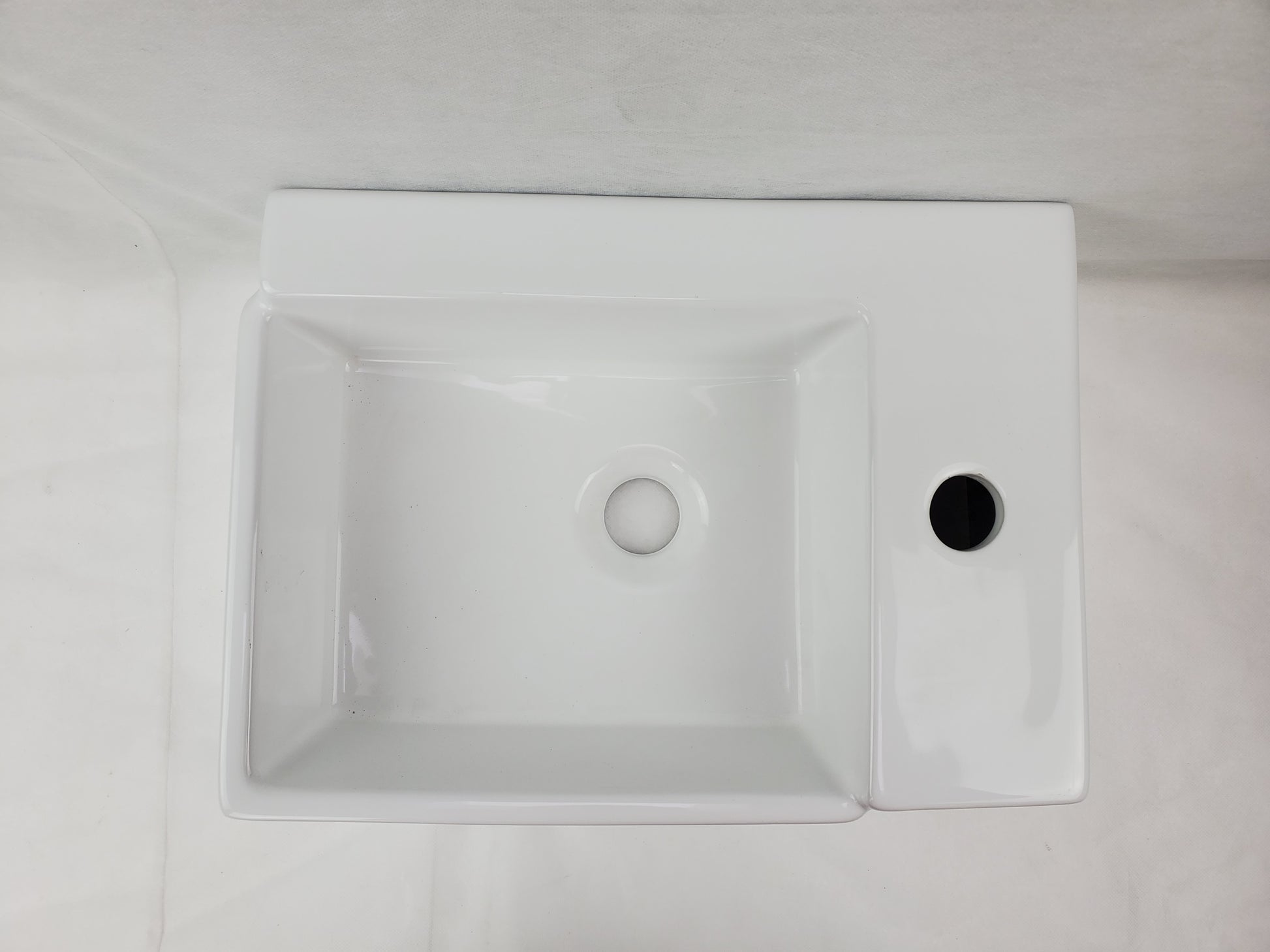 16.5-in. x 11.8-in. Rectangle Bathroom Vessel Sink White Enamel Glaze