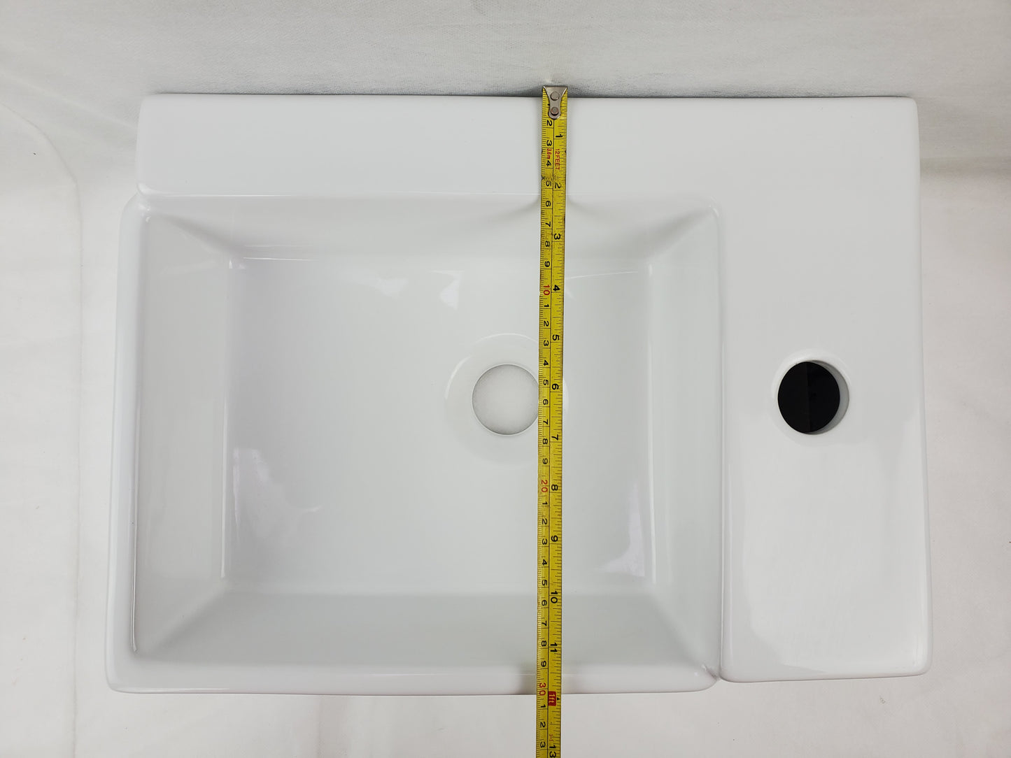 16.5-in. x 11.8-in. Rectangle Bathroom Vessel Sink White Enamel Glaze
