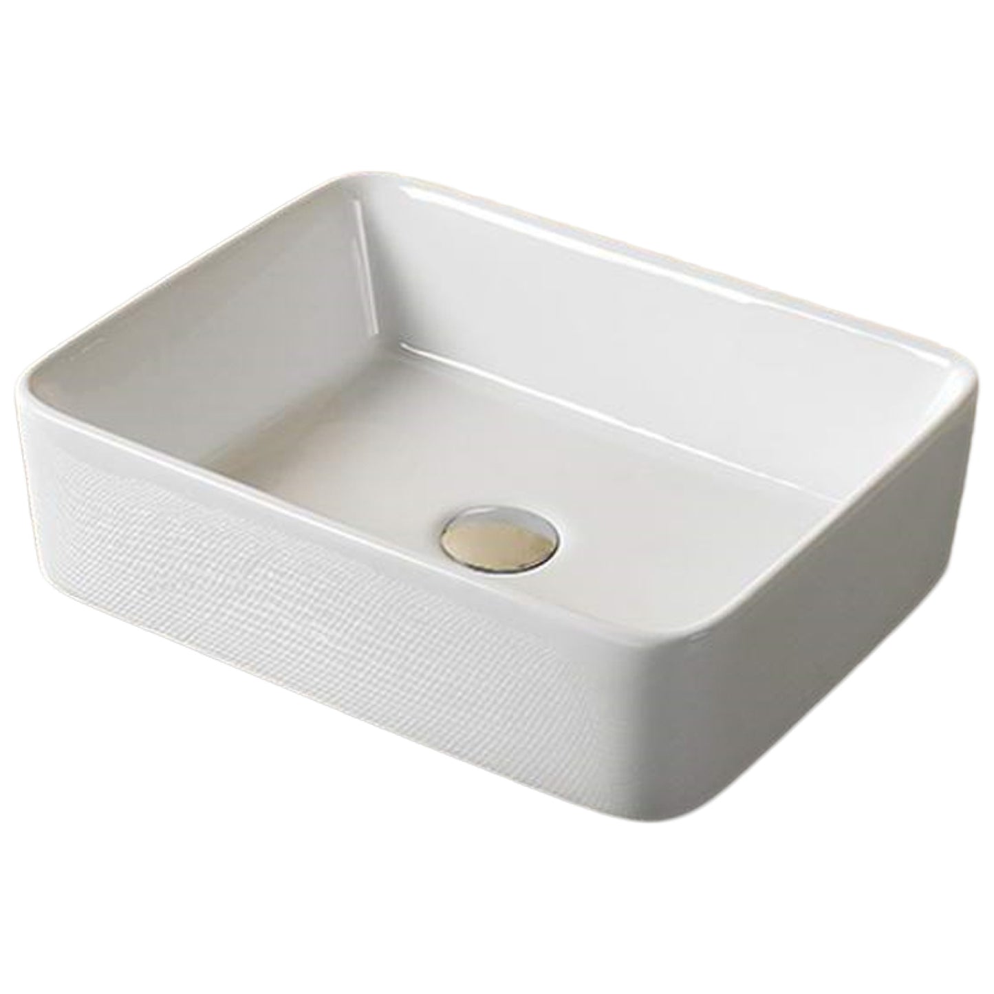 18.9-in. x 14.6-in. Rectangle Bathroom Vessel Sink White Enamel Glaze