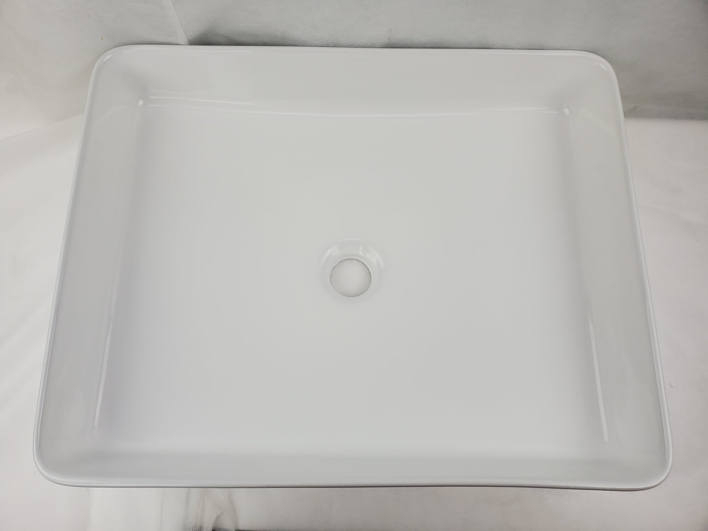 19.9-in. x 15.7-in. Rectangle Bathroom Vessel Sink White Enamel Glaze
