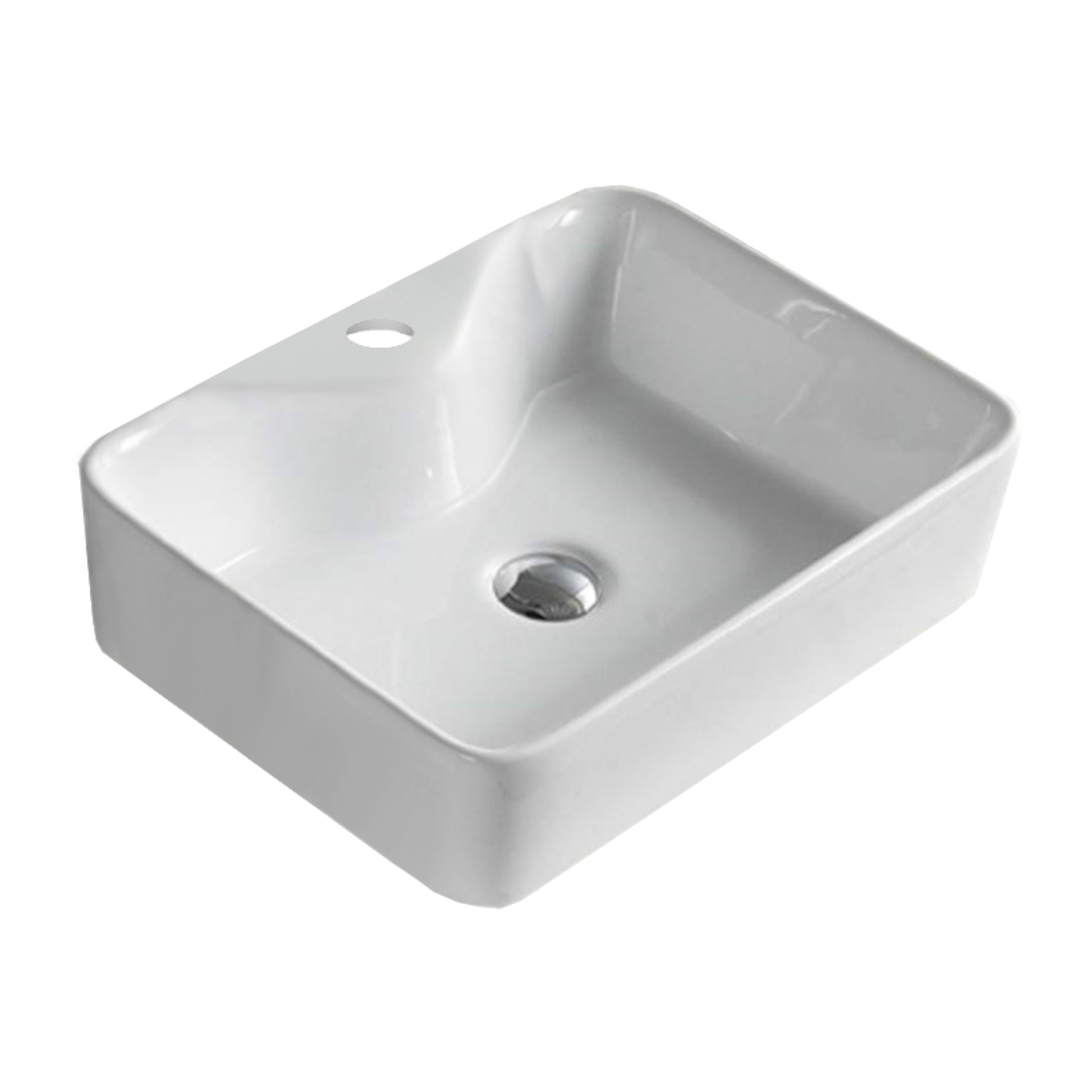 23.6-in. x 13.4-in. Rectangle Bathroom Vessel Sink White Enamel Glaze