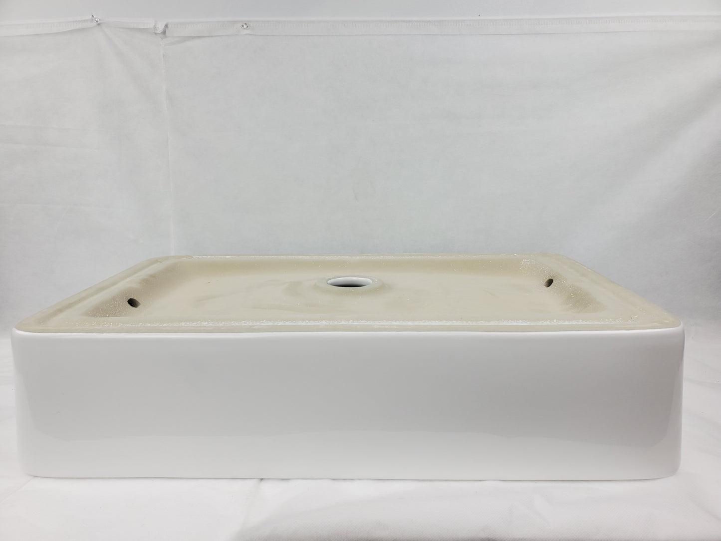 23-in. x 14.6-in. Rectangle Bathroom Vessel Sink White Enamel Glaze