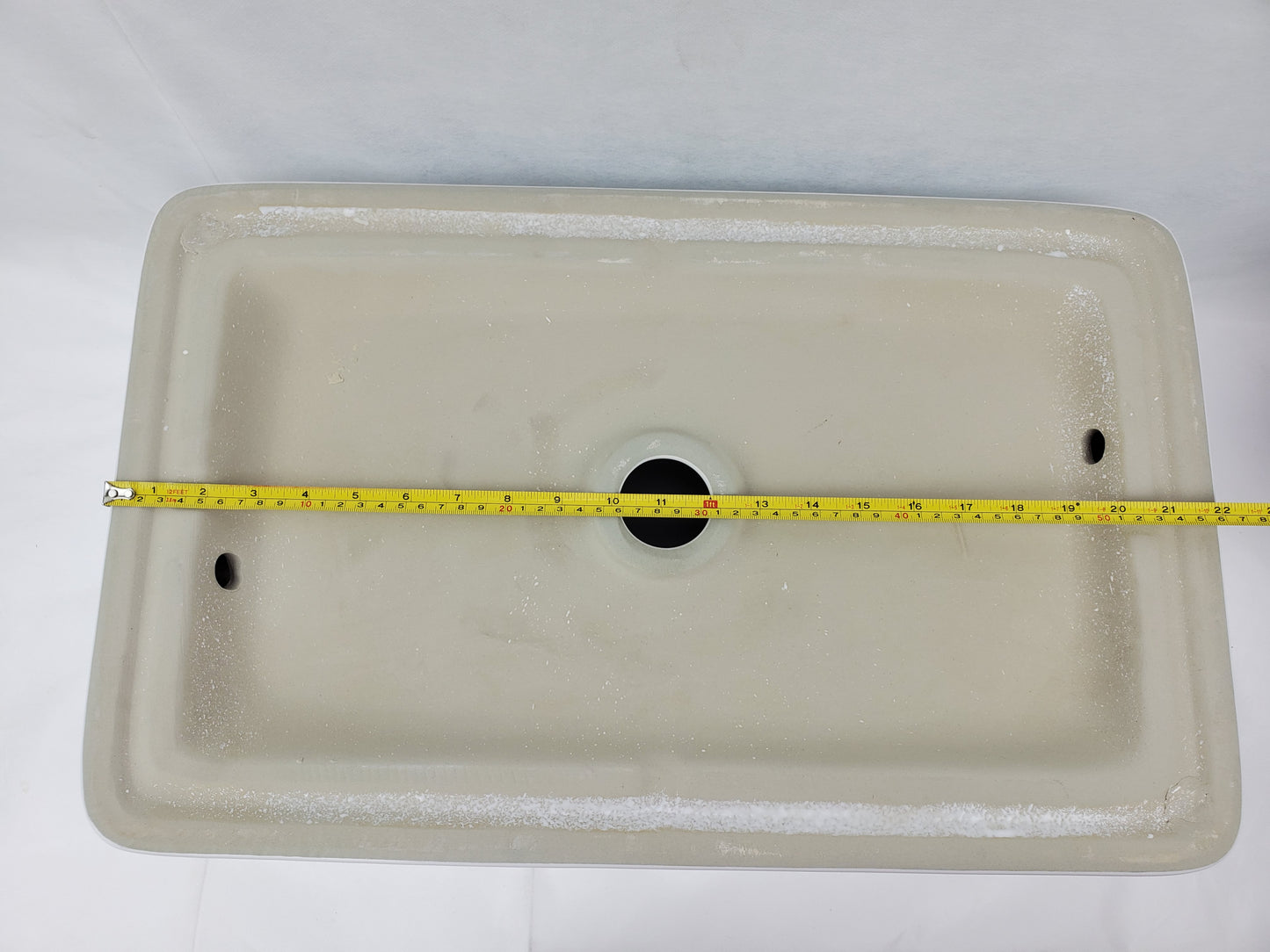 23-in. x 14.6-in. Rectangle Bathroom Vessel Sink White Enamel Glaze