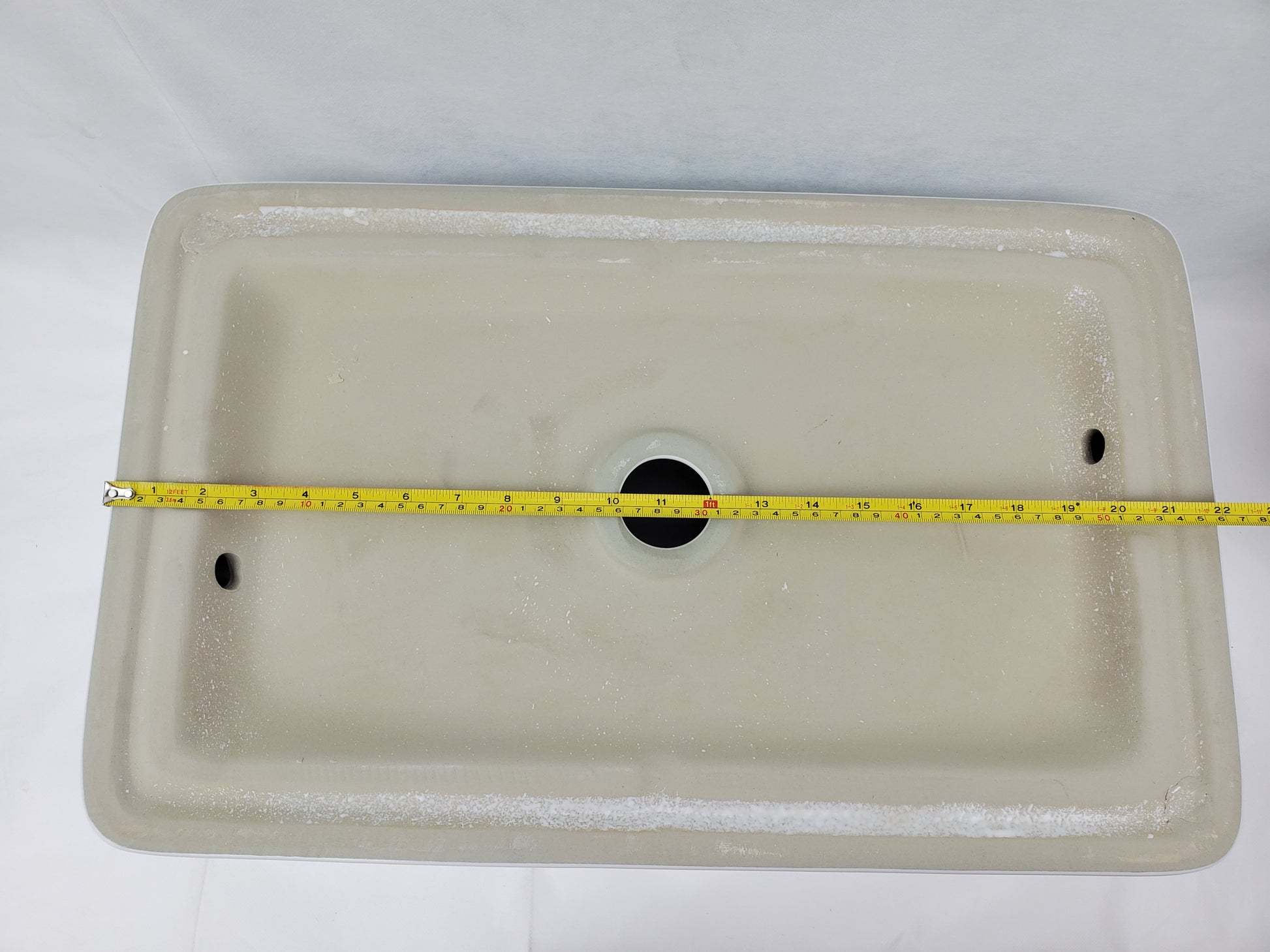 23-in. x 14.6-in. Rectangle Bathroom Vessel Sink White Enamel Glaze