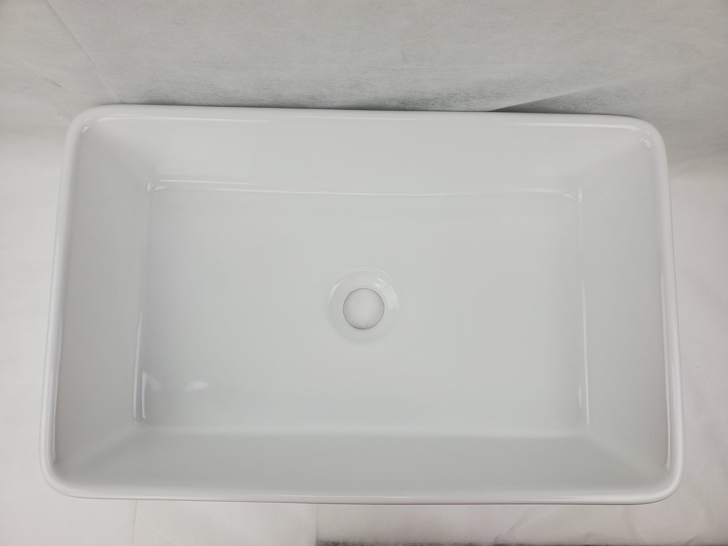 23-in. x 14.6-in. Rectangle Bathroom Vessel Sink White Enamel Glaze