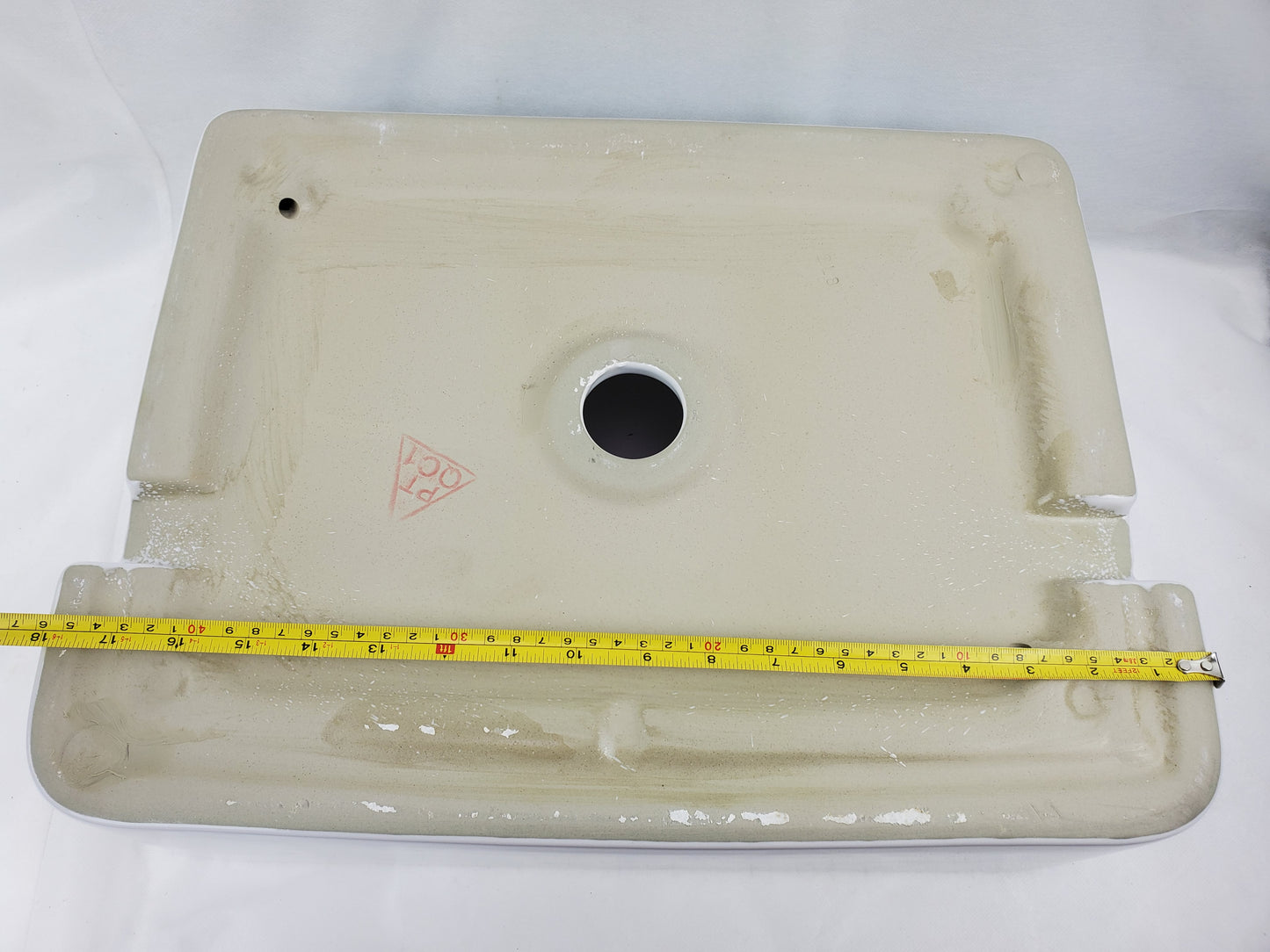 23.6-in. x 13.4-in. Rectangle Bathroom Vessel Sink White Enamel Glaze