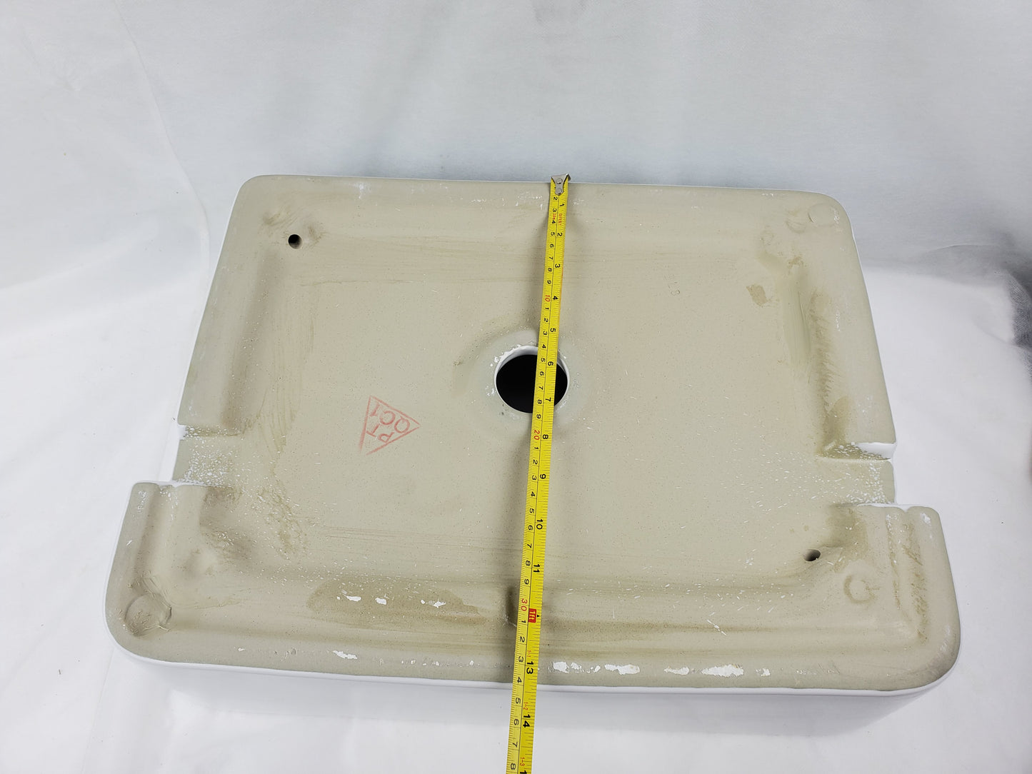 23.6-in. x 13.4-in. Rectangle Bathroom Vessel Sink White Enamel Glaze