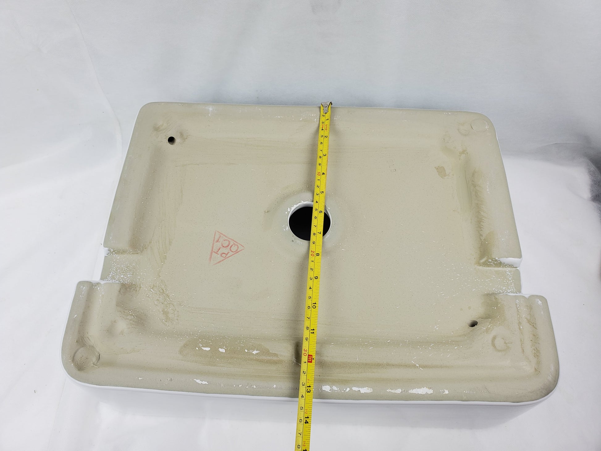 23.6-in. x 13.4-in. Rectangle Bathroom Vessel Sink White Enamel Glaze