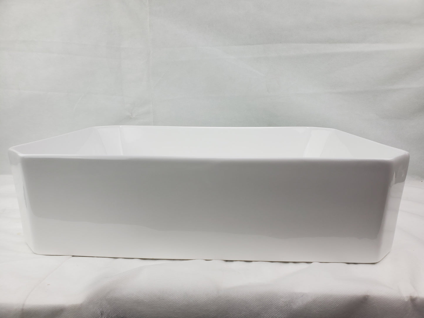 19.7-in. x 14.4-in. Rectangle Bathroom Vessel Sink White Enamel Glaze