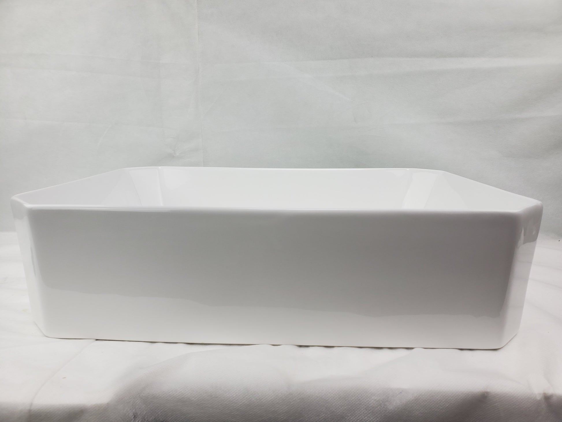 19.7-in. x 14.4-in. Rectangle Bathroom Vessel Sink White Enamel Glaze