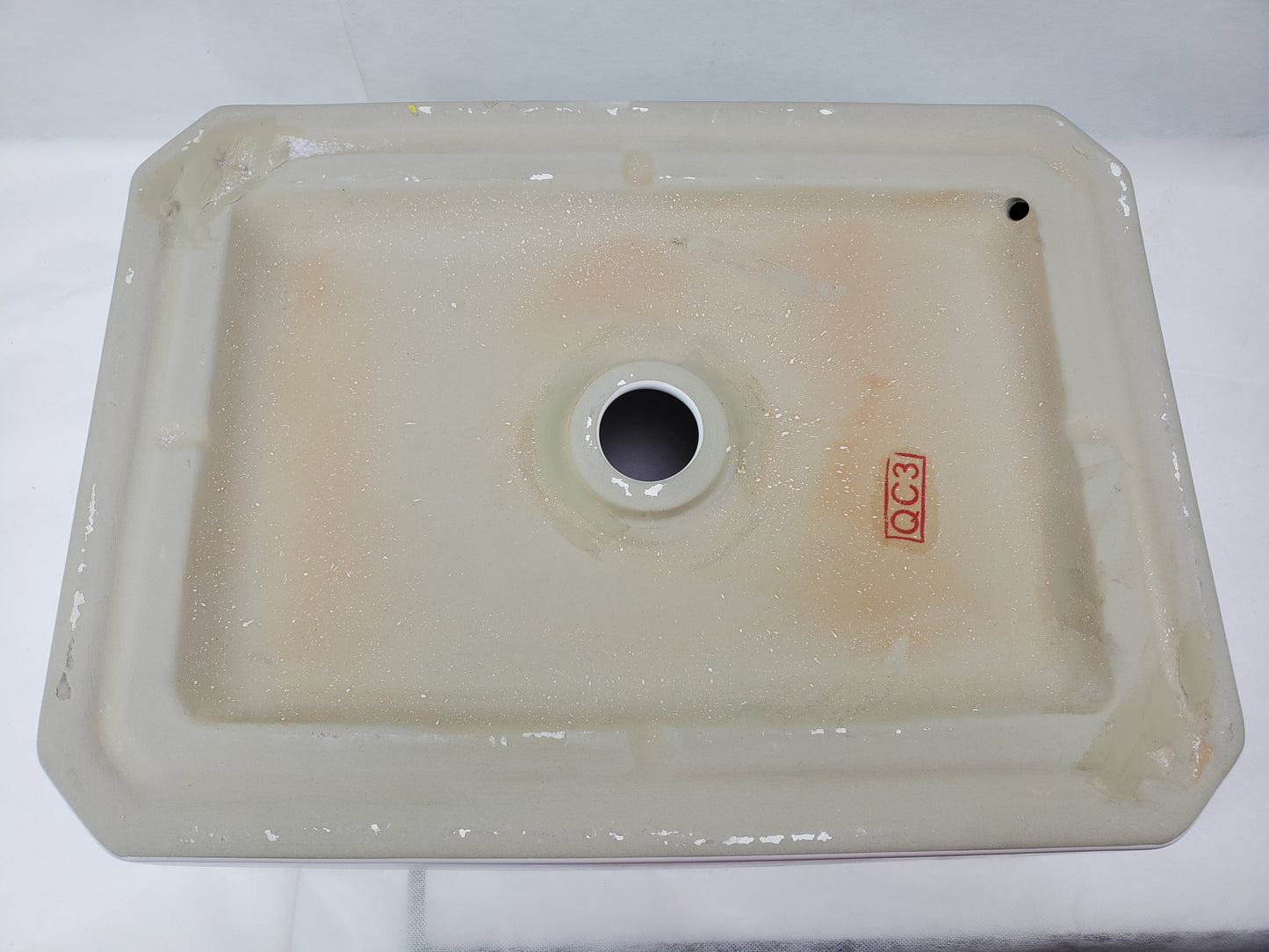 19.7-in. x 14.4-in. Rectangle Bathroom Vessel Sink White Enamel Glaze