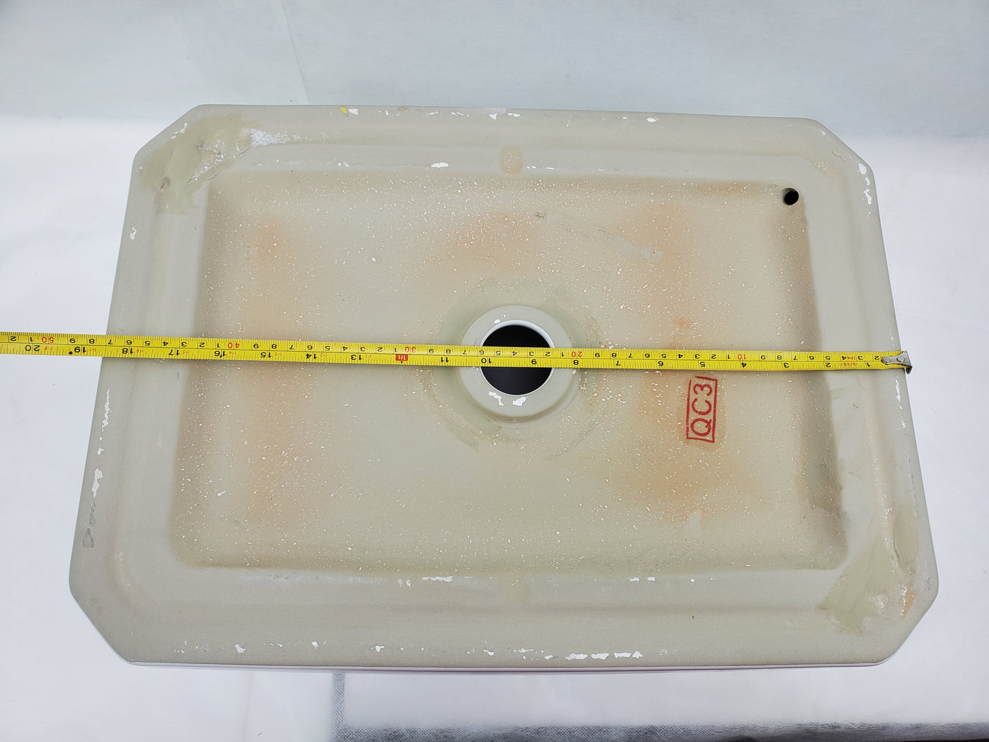 19.7-in. x 14.4-in. Rectangle Bathroom Vessel Sink White Enamel Glaze