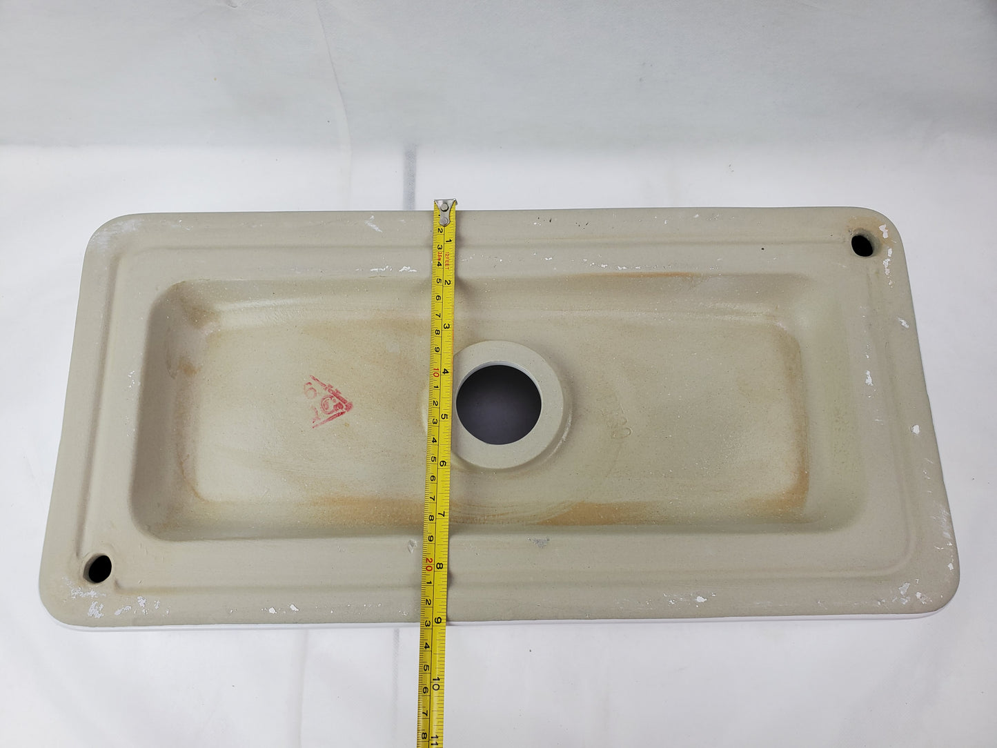 23.8-in. x 15-in. Rectangle Bathroom Vessel Sink White Enamel Glaze