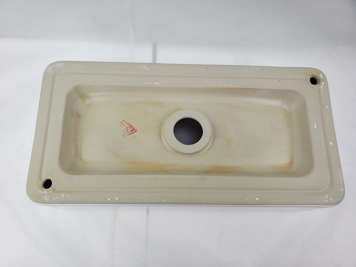 23.8-in. x 15-in. Rectangle Bathroom Vessel Sink White Enamel Glaze