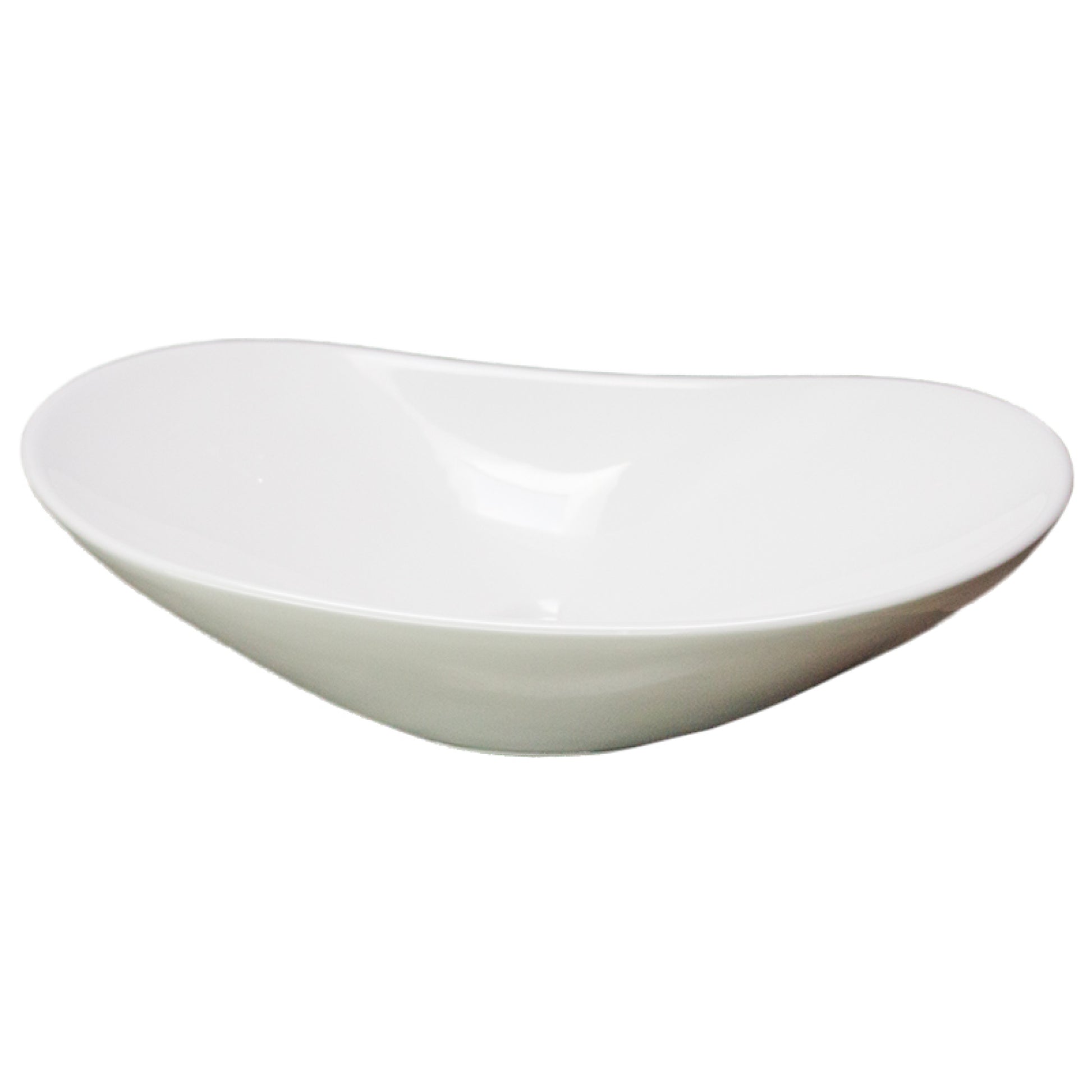 24.2-in. x 14.2-in. Oval Bathroom Vessel Sink White Enamel Glaze