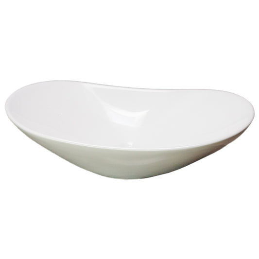24.2-in. x 14.2-in. Oval Bathroom Vessel Sink White Enamel Glaze