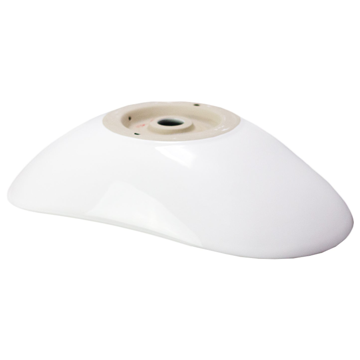 24.2-in. x 14.2-in. Oval Bathroom Vessel Sink White Enamel Glaze