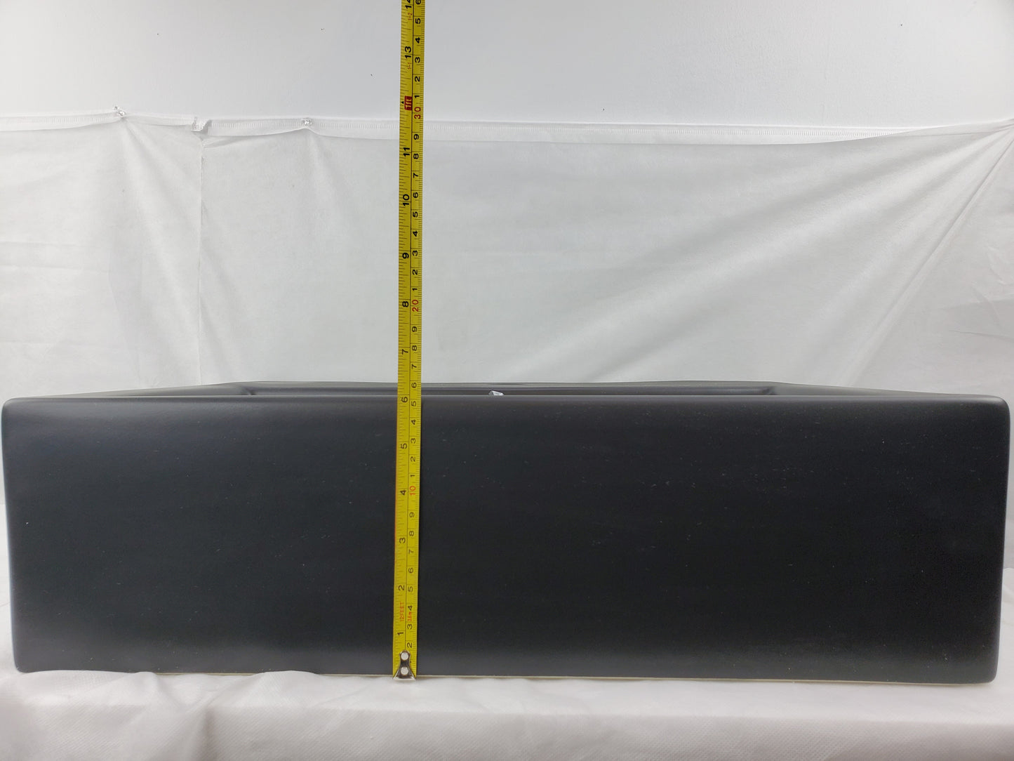 20.9-in. x 16.5-in. Rectangle Bathroom Vessel Sink Black Enamel Glaze