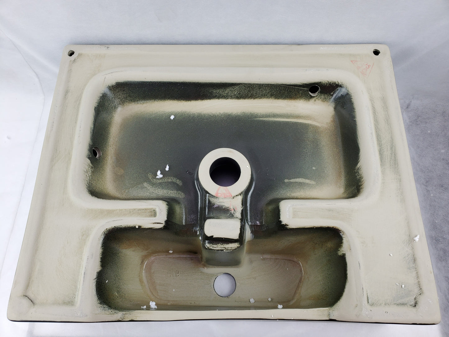 20.9-in. x 16.5-in. Rectangle Bathroom Vessel Sink Black Enamel Glaze