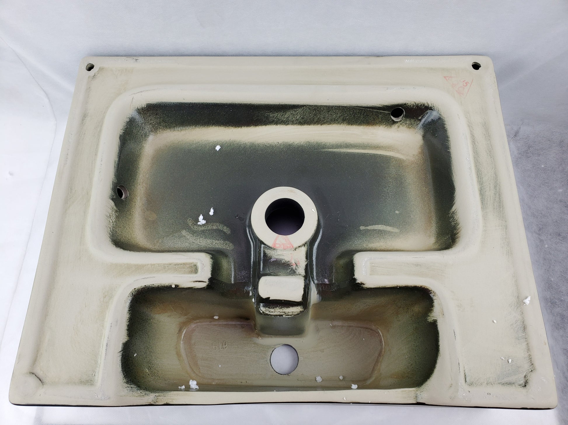 20.9-in. x 16.5-in. Rectangle Bathroom Vessel Sink Black Enamel Glaze