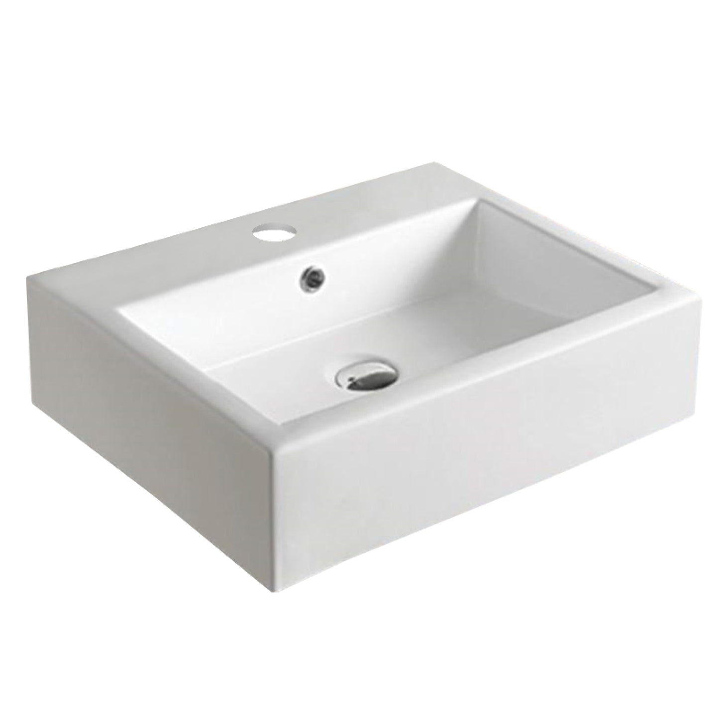 29.9-in. x 19.7-in. Rectangle Bathroom Vessel Sink White Enamel Glaze