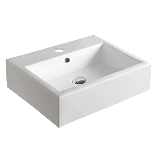 29.9-in. x 19.7-in. Rectangle Bathroom Vessel Sink White Enamel Glaze
