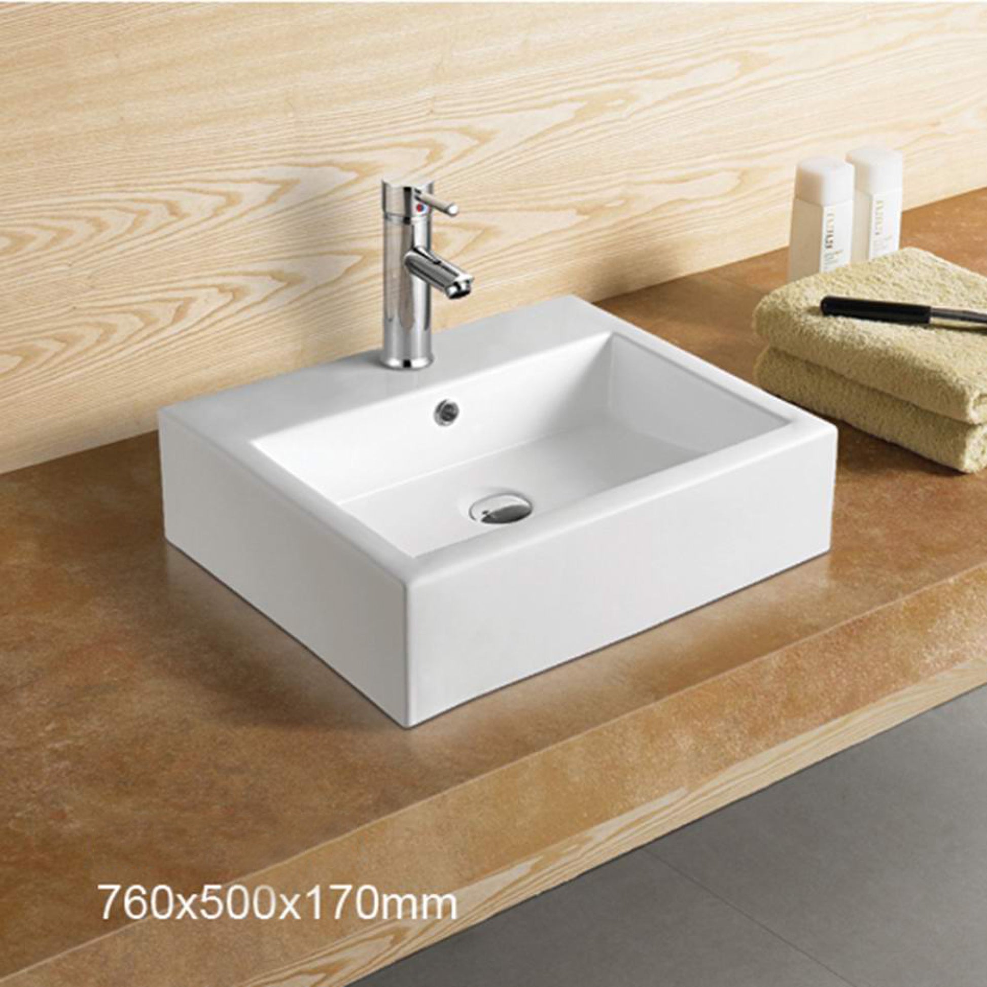 29.9-in. x 19.7-in. Rectangle Bathroom Vessel Sink White Enamel Glaze