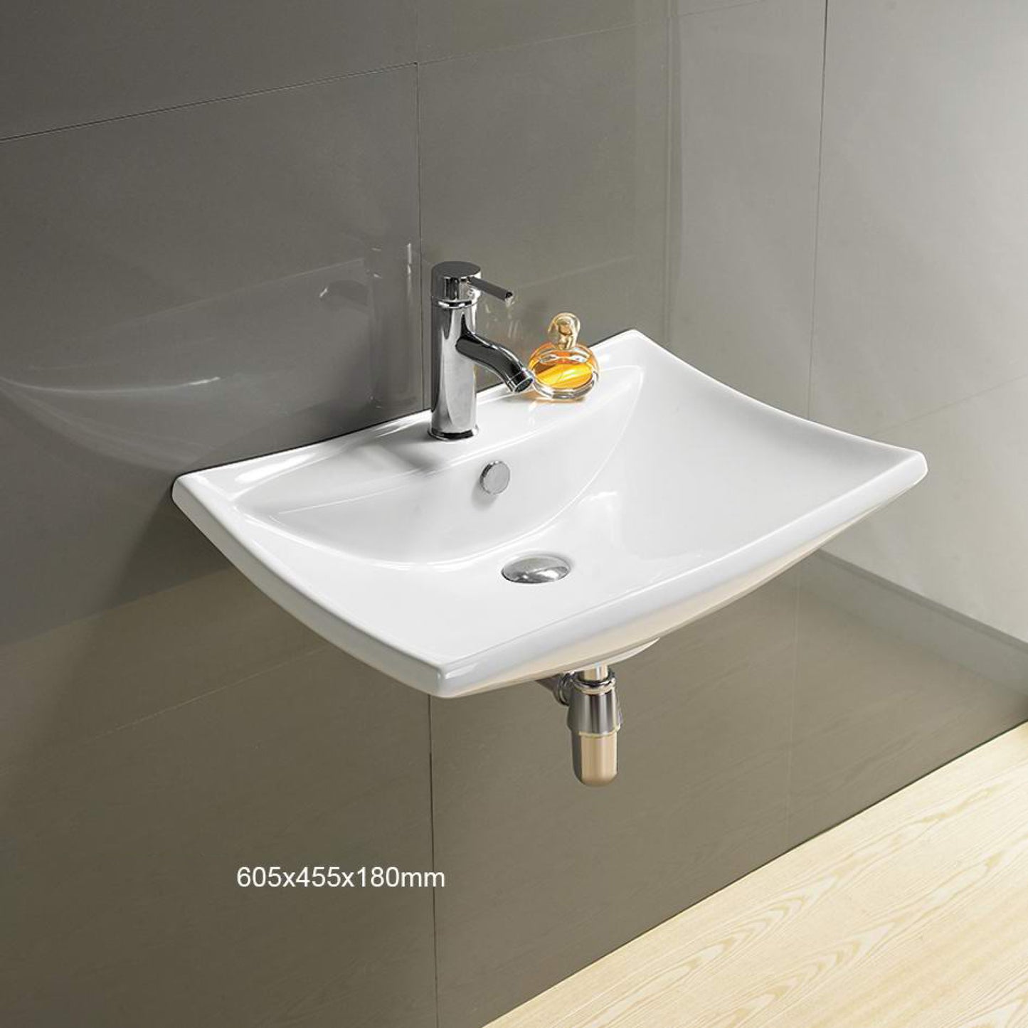 23.8-in. x 17.9-in. Rectangle Bathroom Vessel Sink White Enamel Glaze
