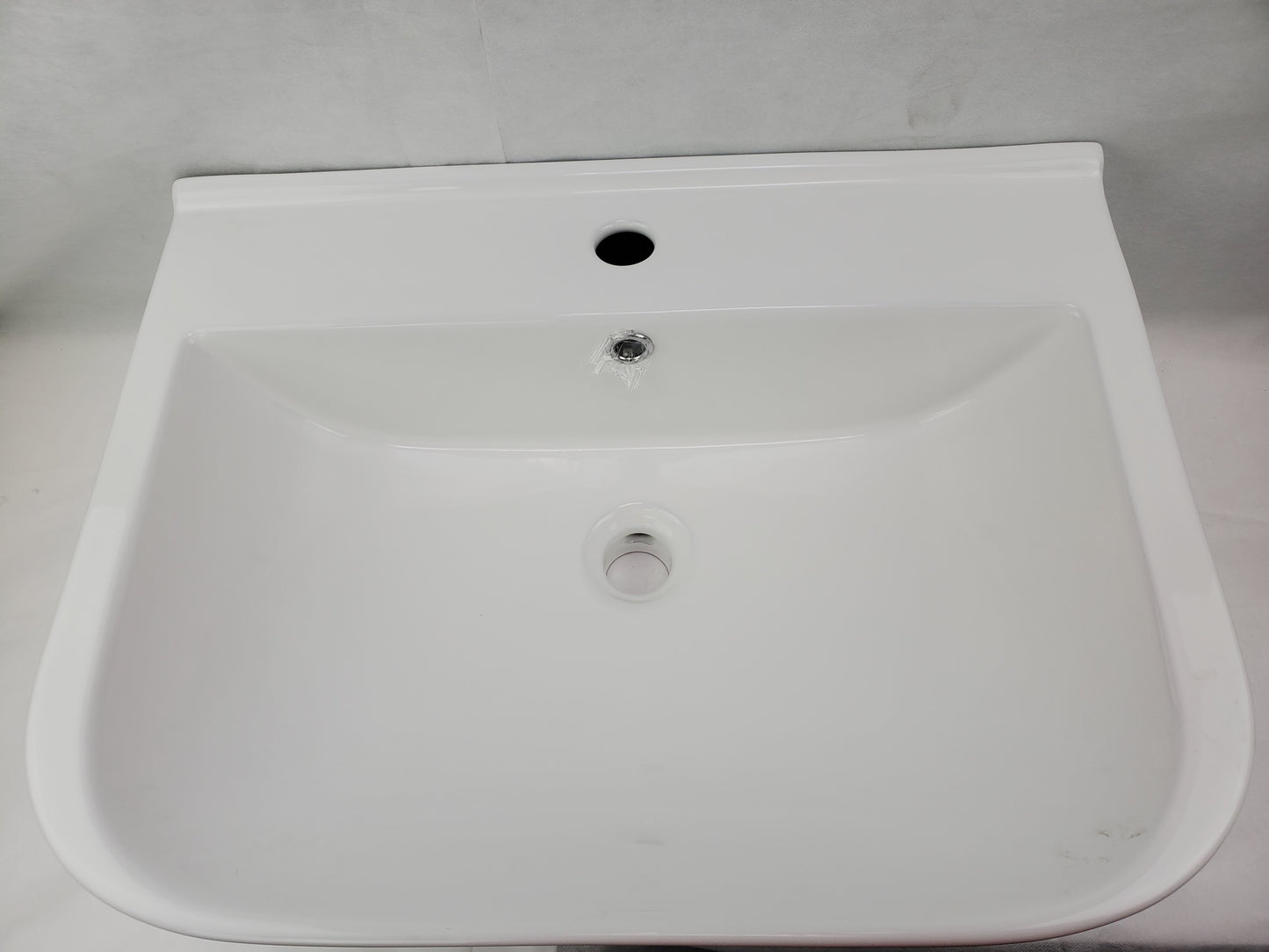 23.6-in. x 18.5-in. Rectangle Bathroom Vessel Sink White Enamel Glaze