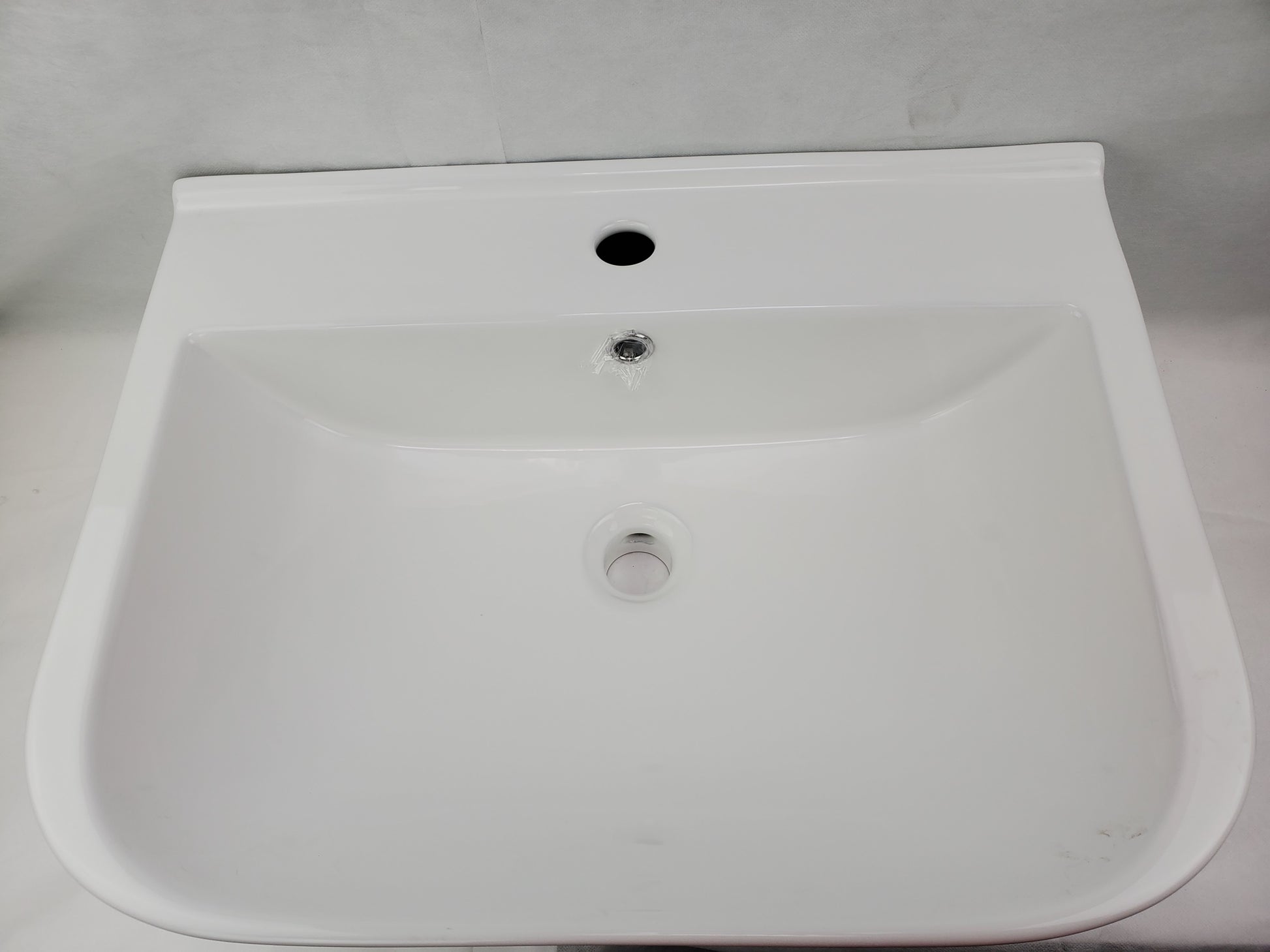 23.6-in. x 18.5-in. Rectangle Bathroom Vessel Sink White Enamel Glaze