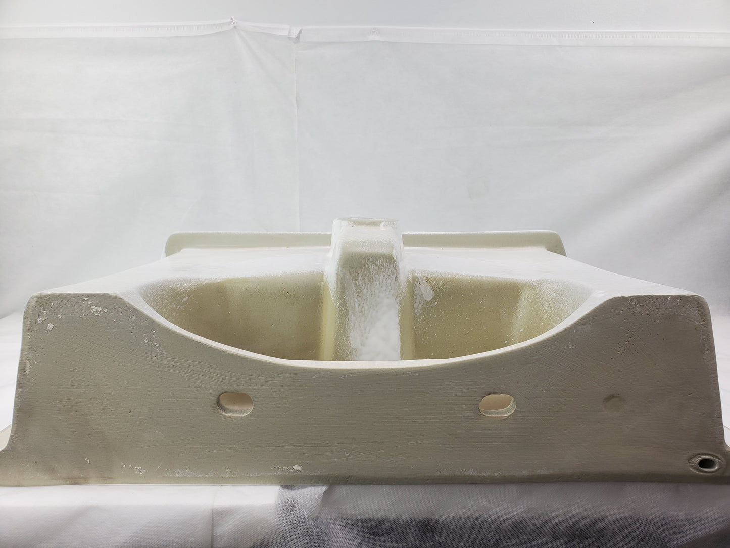 23.6-in. x 18.5-in. Rectangle Bathroom Vessel Sink White Enamel Glaze