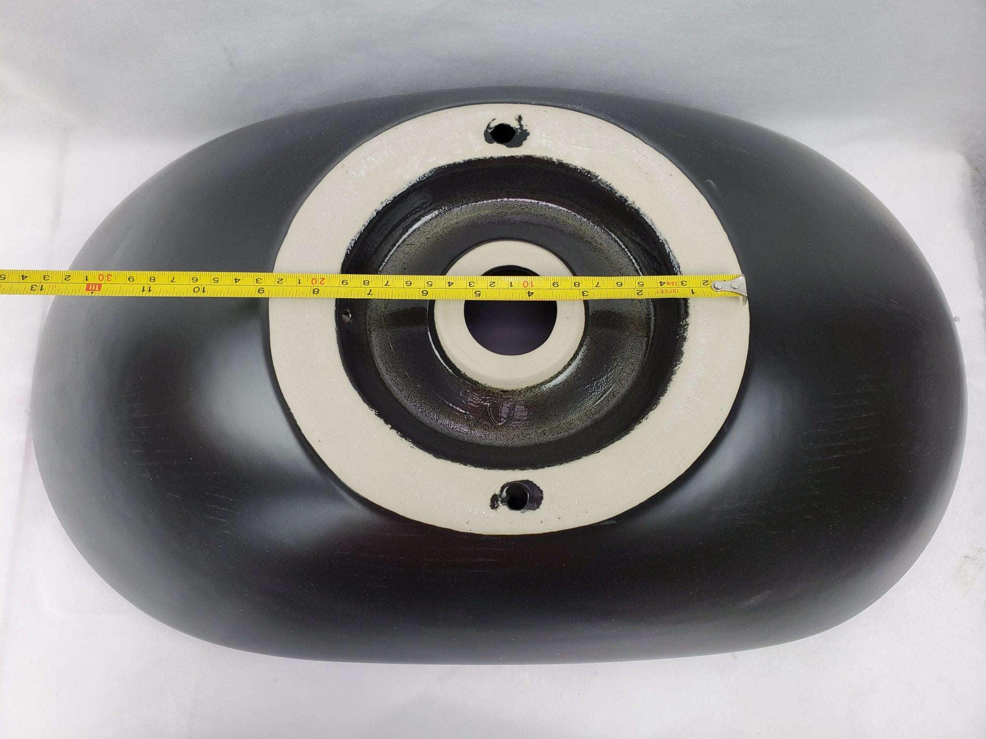 24.2-in. x 14.2-in. Oval Bathroom Vessel Sink Black Enamel Glaze