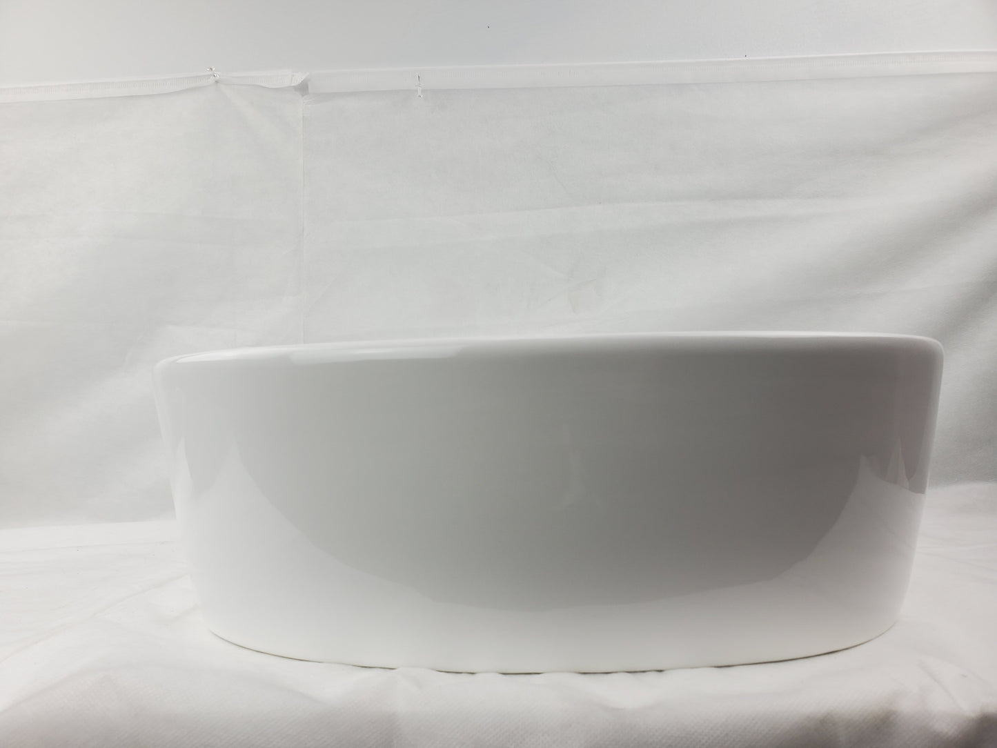 17.3-in. x 17.3-in. Square Bathroom Vessel Sink White Enamel Glaze